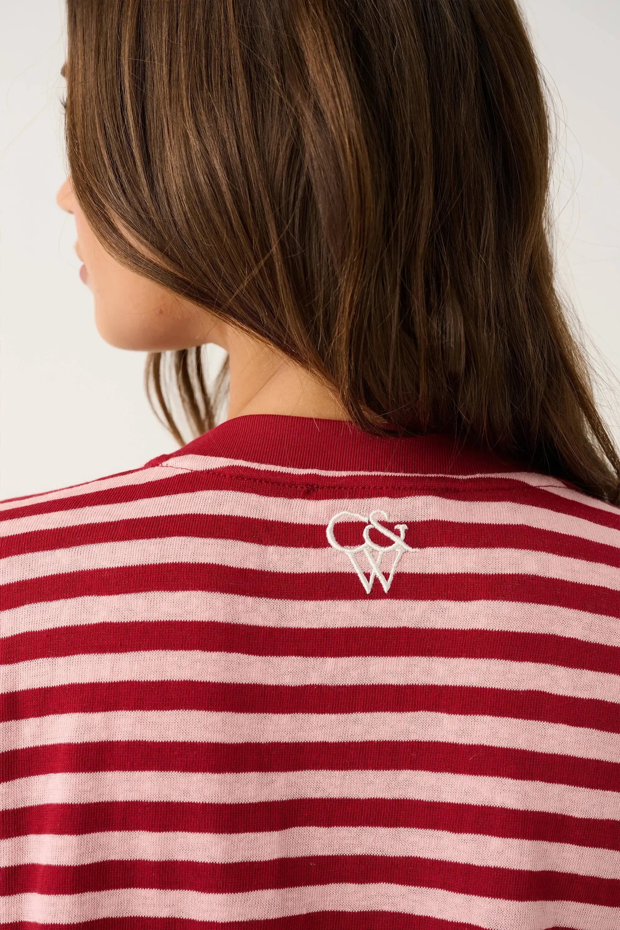 Harley Long Sleeve - Plum Stripe-Tops-Cartel & Willow-The Bay Room