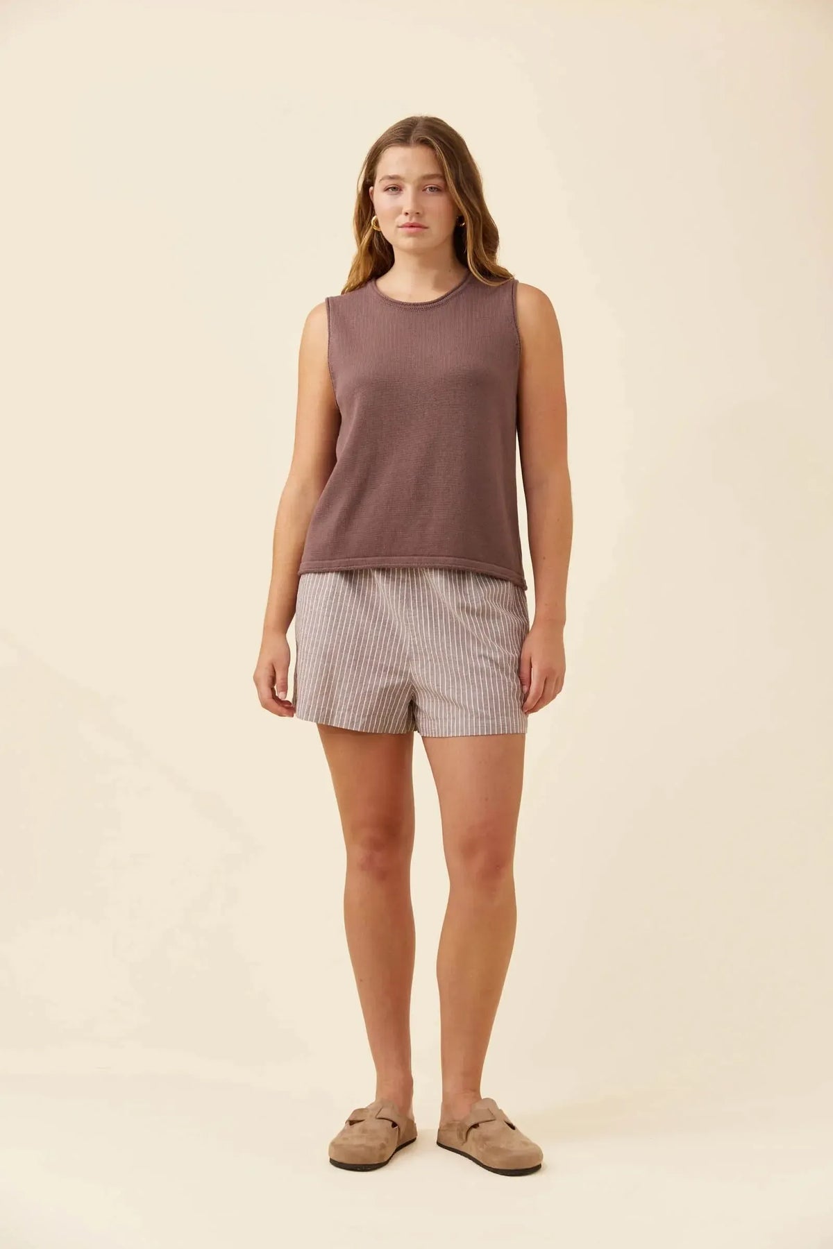Haser Tank - Taupe-Tops-Isle Of Mine-The Bay Room