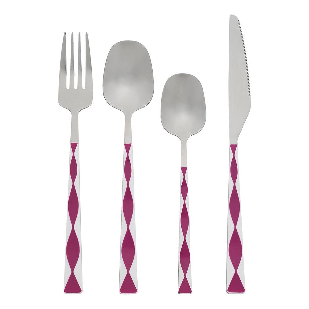 Havana 16pc Cutlery Set Fuschia-Dining & Entertaining-Ecology-The Bay Room