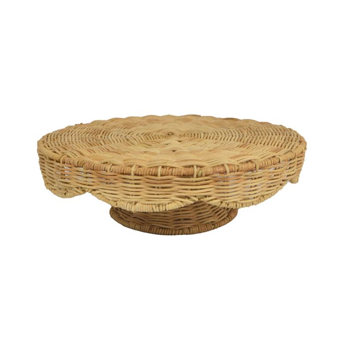 Havana Rattan Footed Stand 30x9cm-Decor Items-Coast To Coast Home-The Bay Room