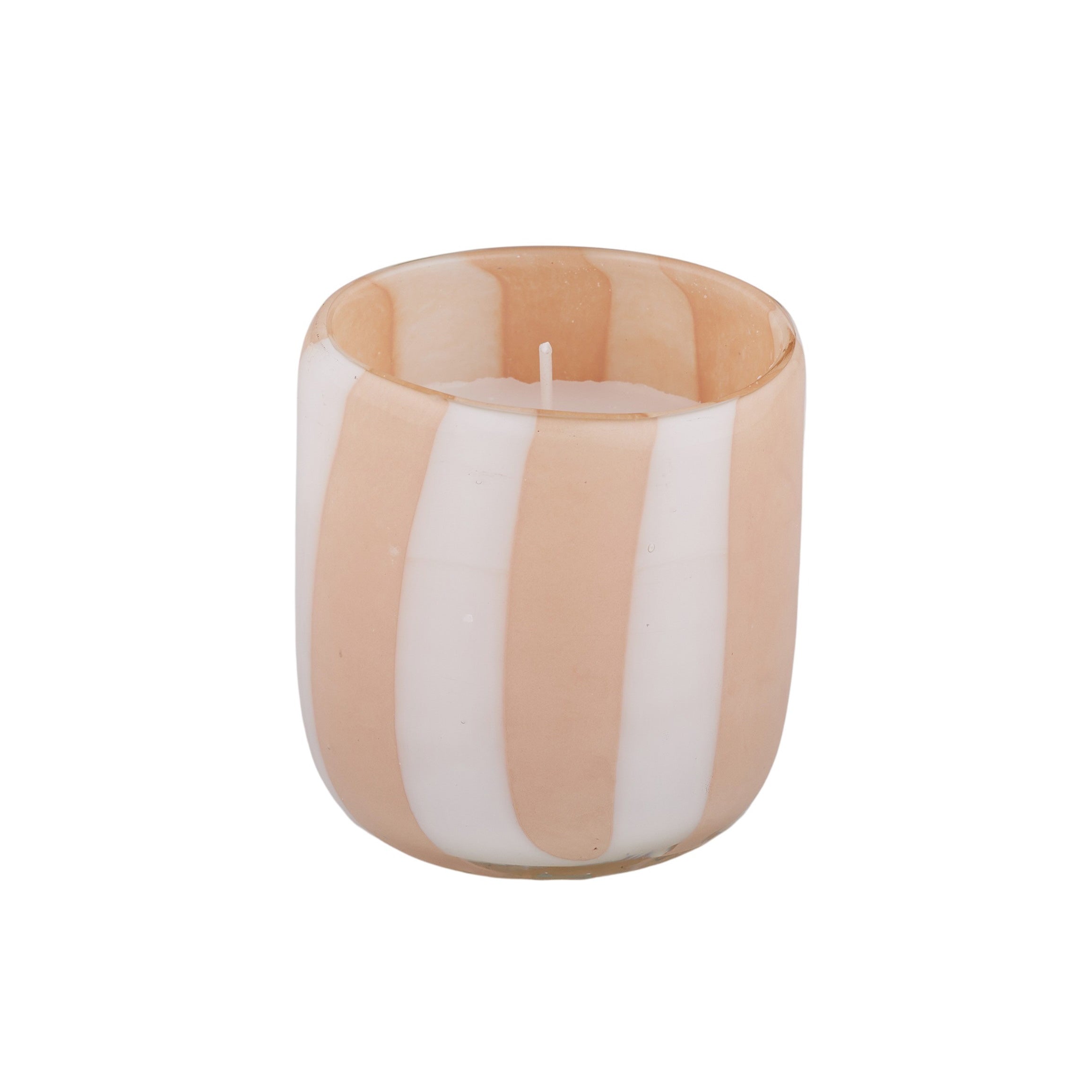 Haven Glass Candle 8x8cm - White/Pink-Candles & Fragrances-Coast To Coast Home-The Bay Room