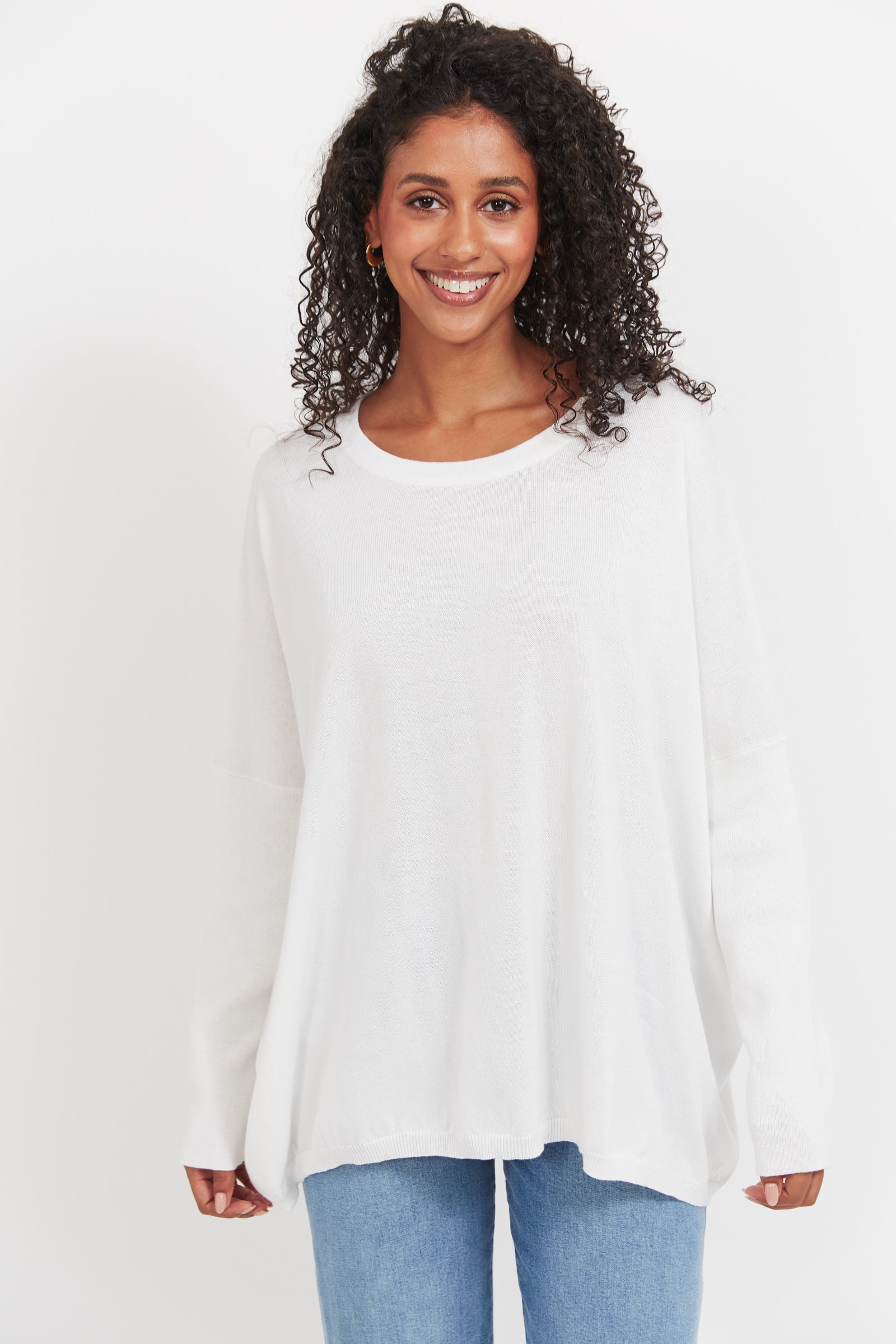 Haven Jumper - White-Knitwear & Jumpers-Haven-The Bay Room