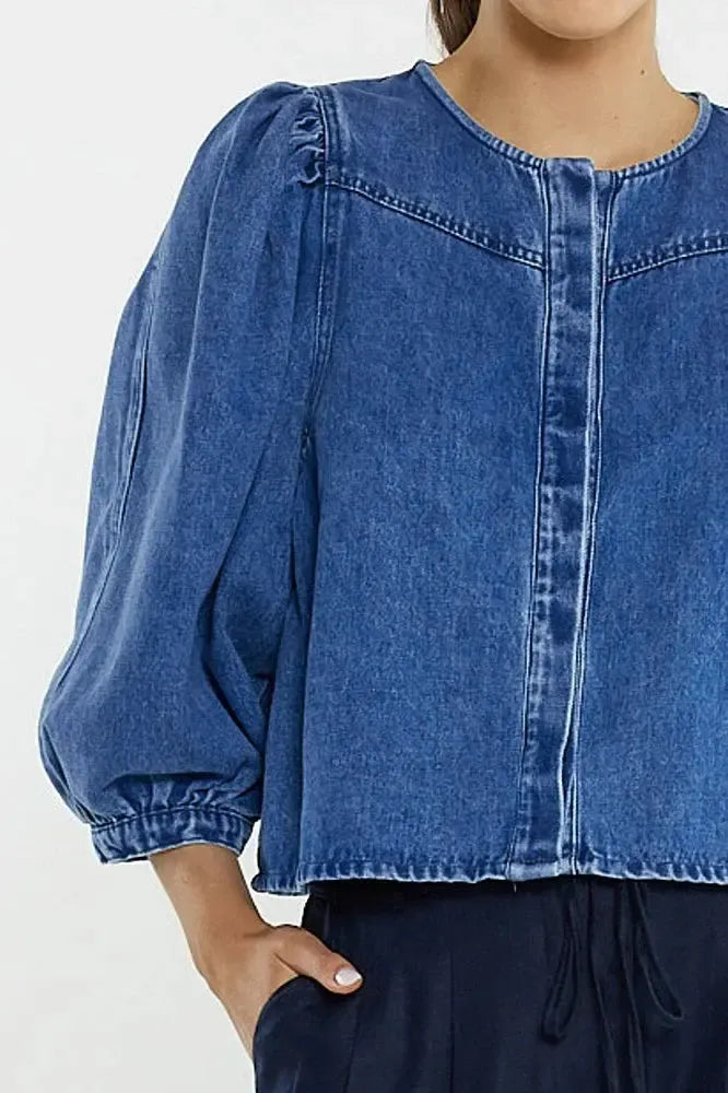 Hayes Denim Shirt - Classic Blue-SASS-The Bay Room