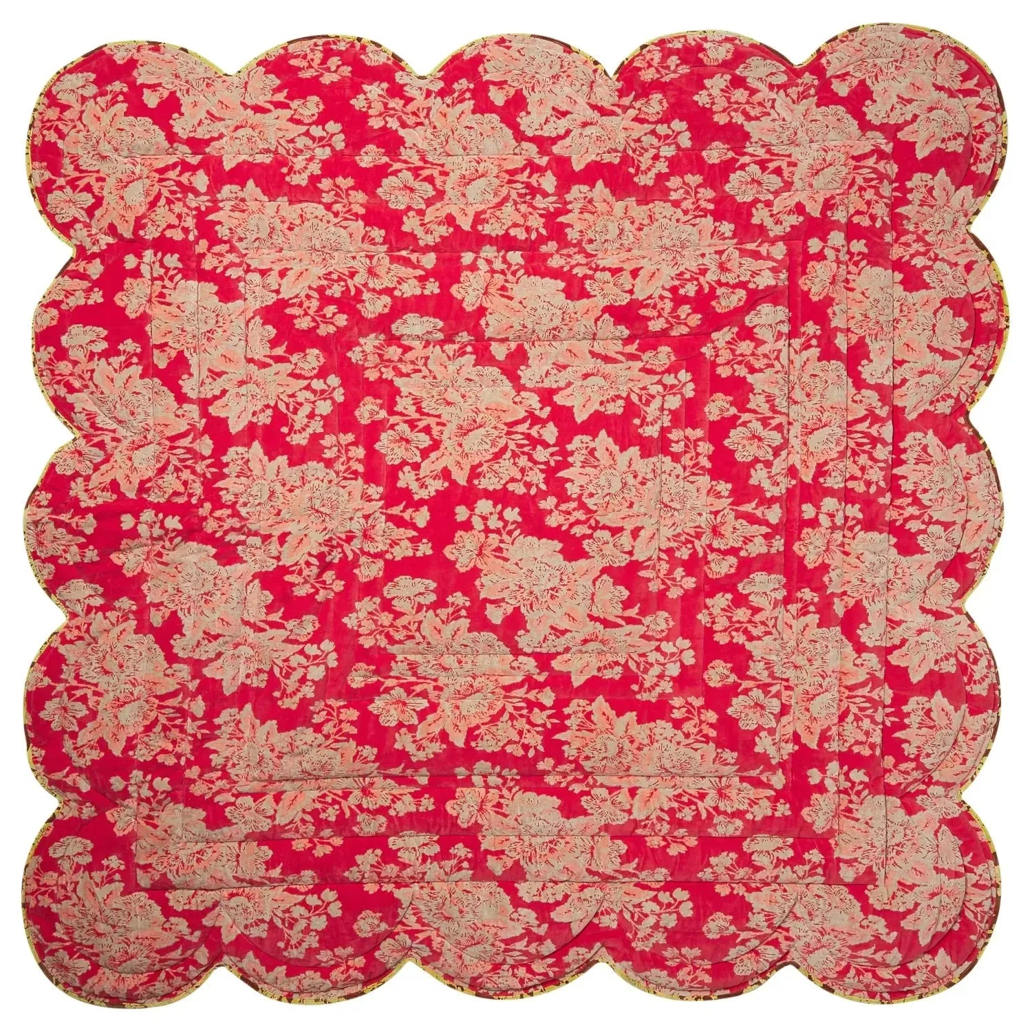 Hazel Scalloped Velvet Bedcover-Soft Furnishings-Sage & Clare-The Bay Room
