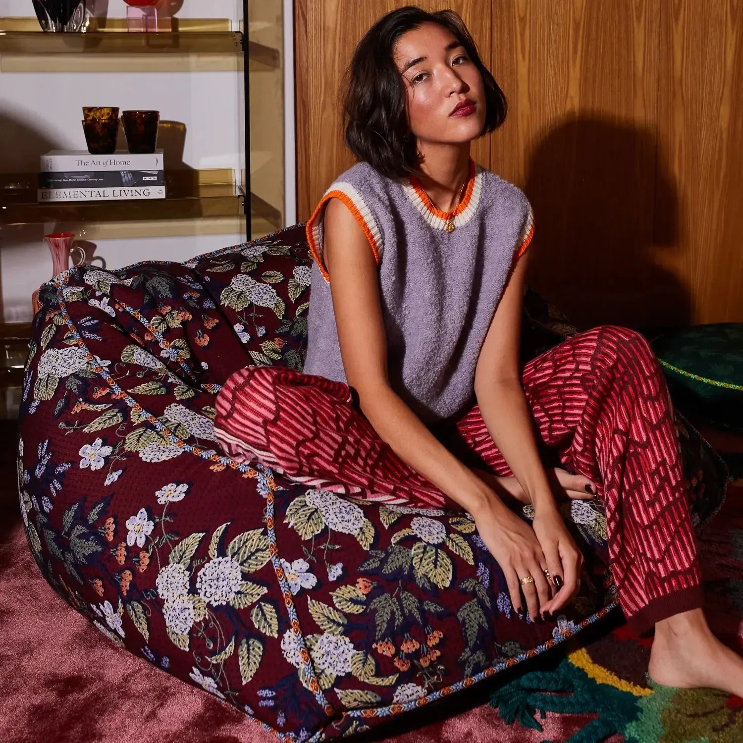 Heidi Jacquard Lounger Cover-Soft Furnishings-Sage & Clare-The Bay Room