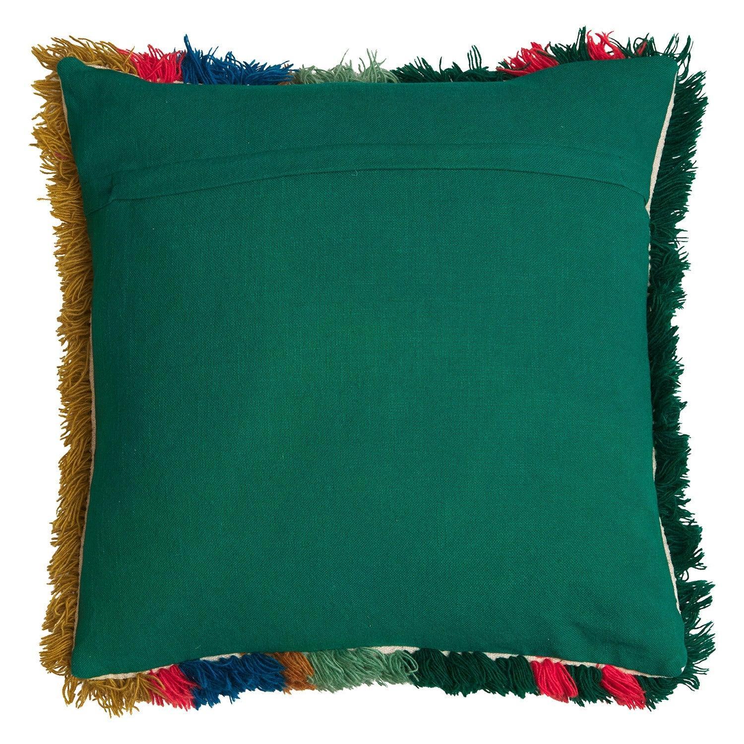 Henri Shag Cushion - Forest-Soft Furnishings-Sage & Clare-The Bay Room