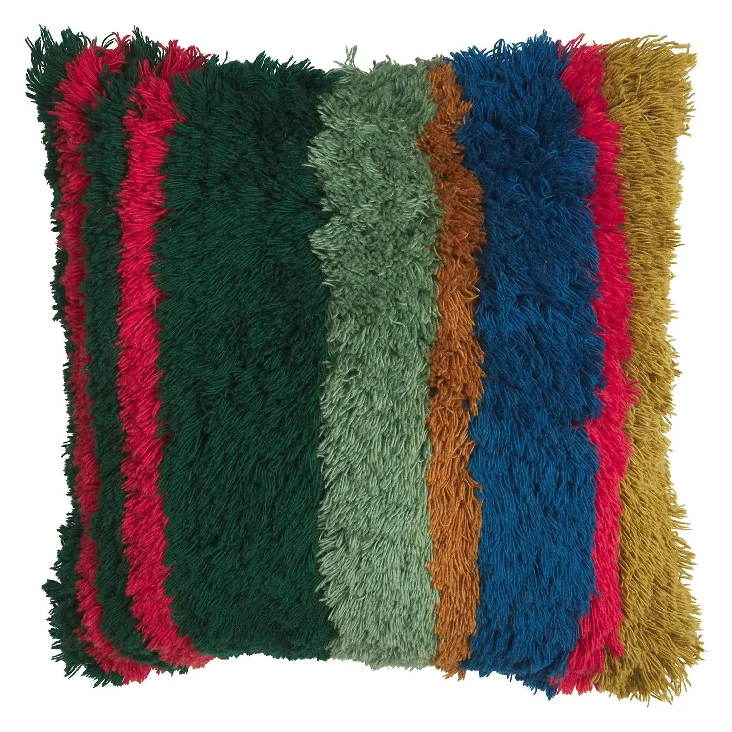 Henri Shag Cushion - Forest-Soft Furnishings-Sage & Clare-The Bay Room