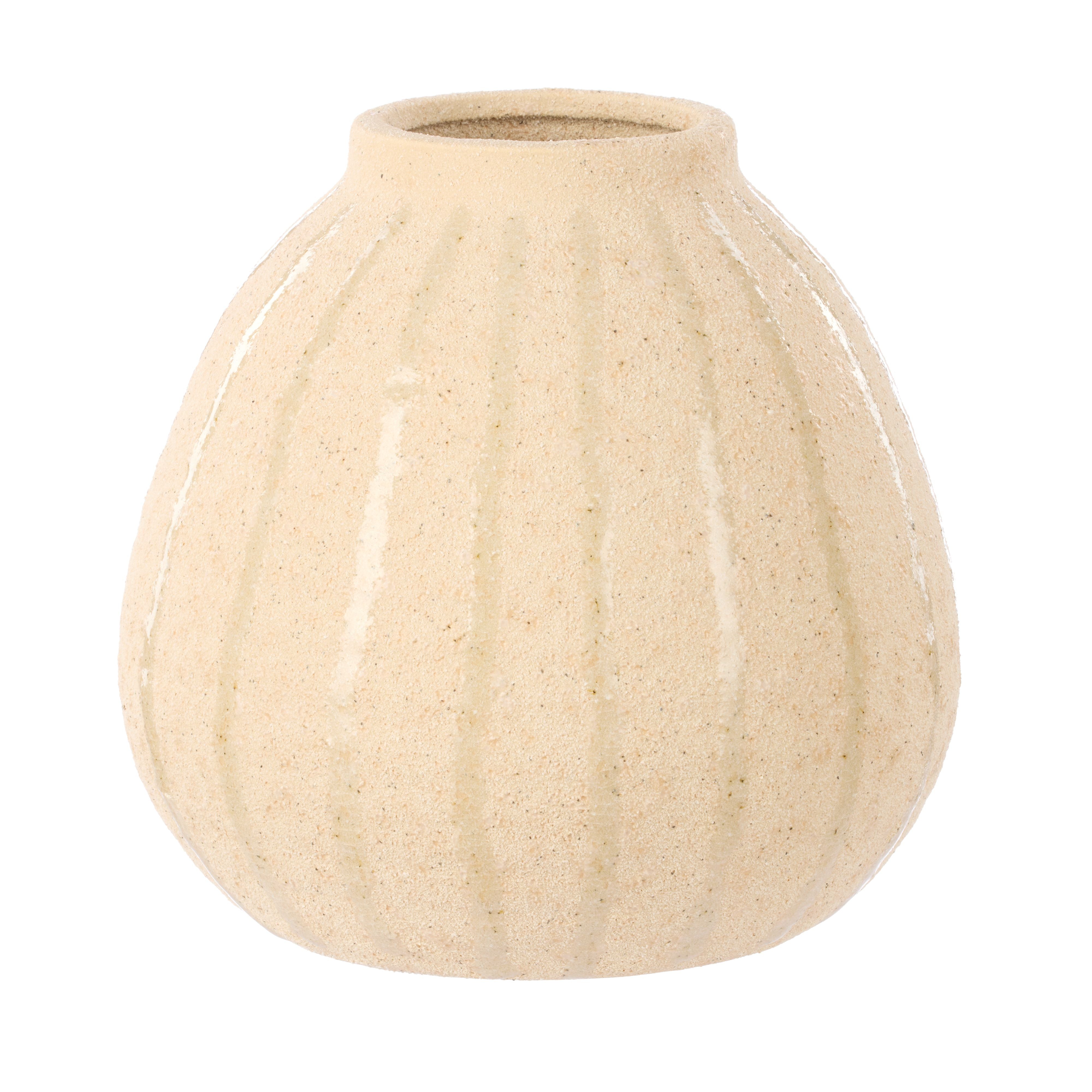 Henry Vase 18.5x18.5x18cm White-Pots, Planters & Vases-Amalfi-The Bay Room