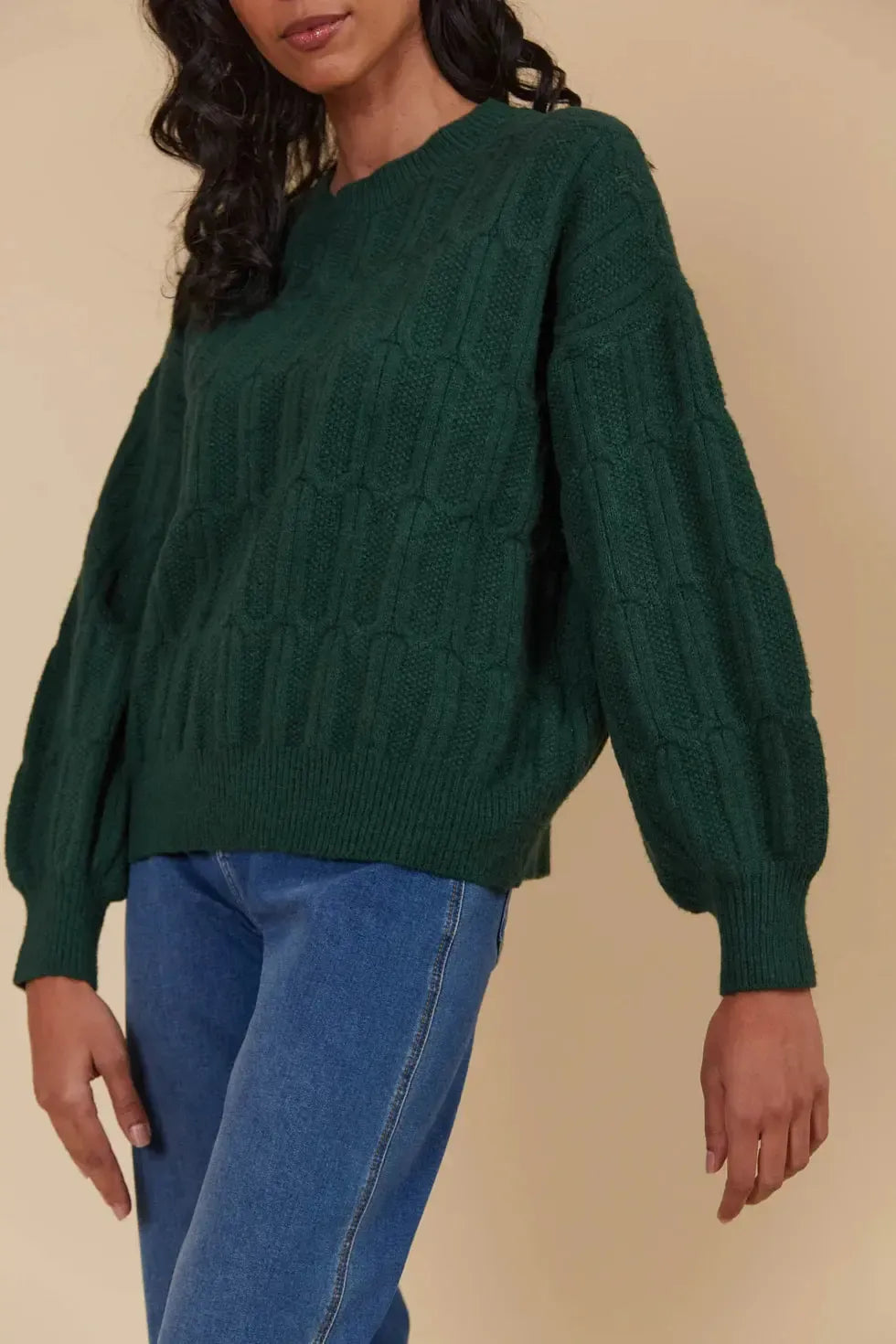 Hera Jumper - Pine-Knitwear & Jumpers-Isle Of Mine-The Bay Room