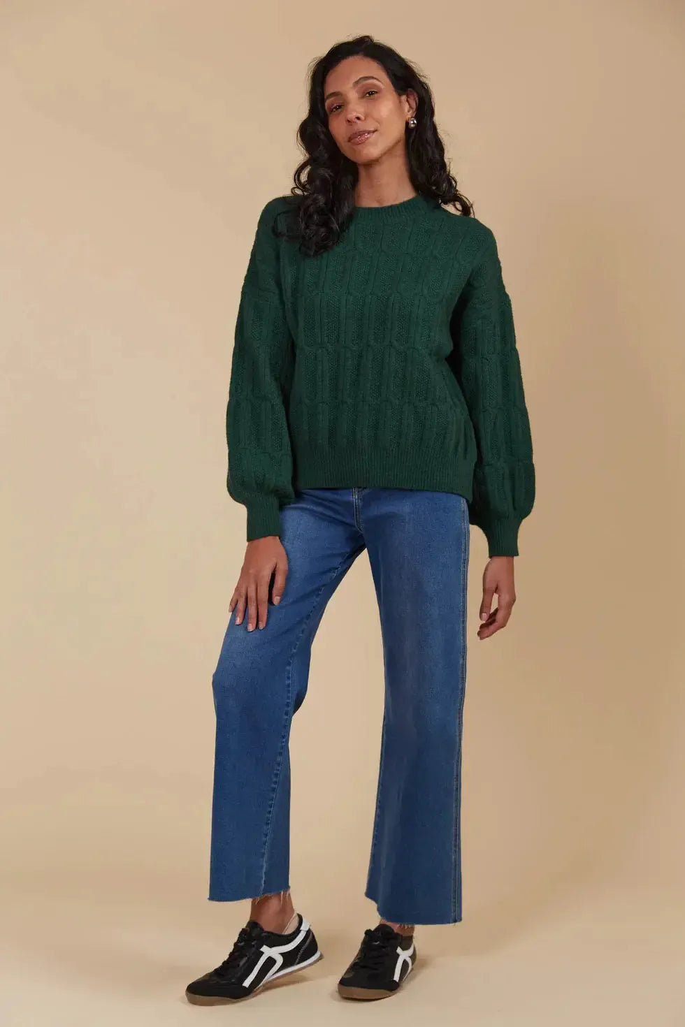 Hera Jumper - Pine-Knitwear & Jumpers-Isle Of Mine-The Bay Room