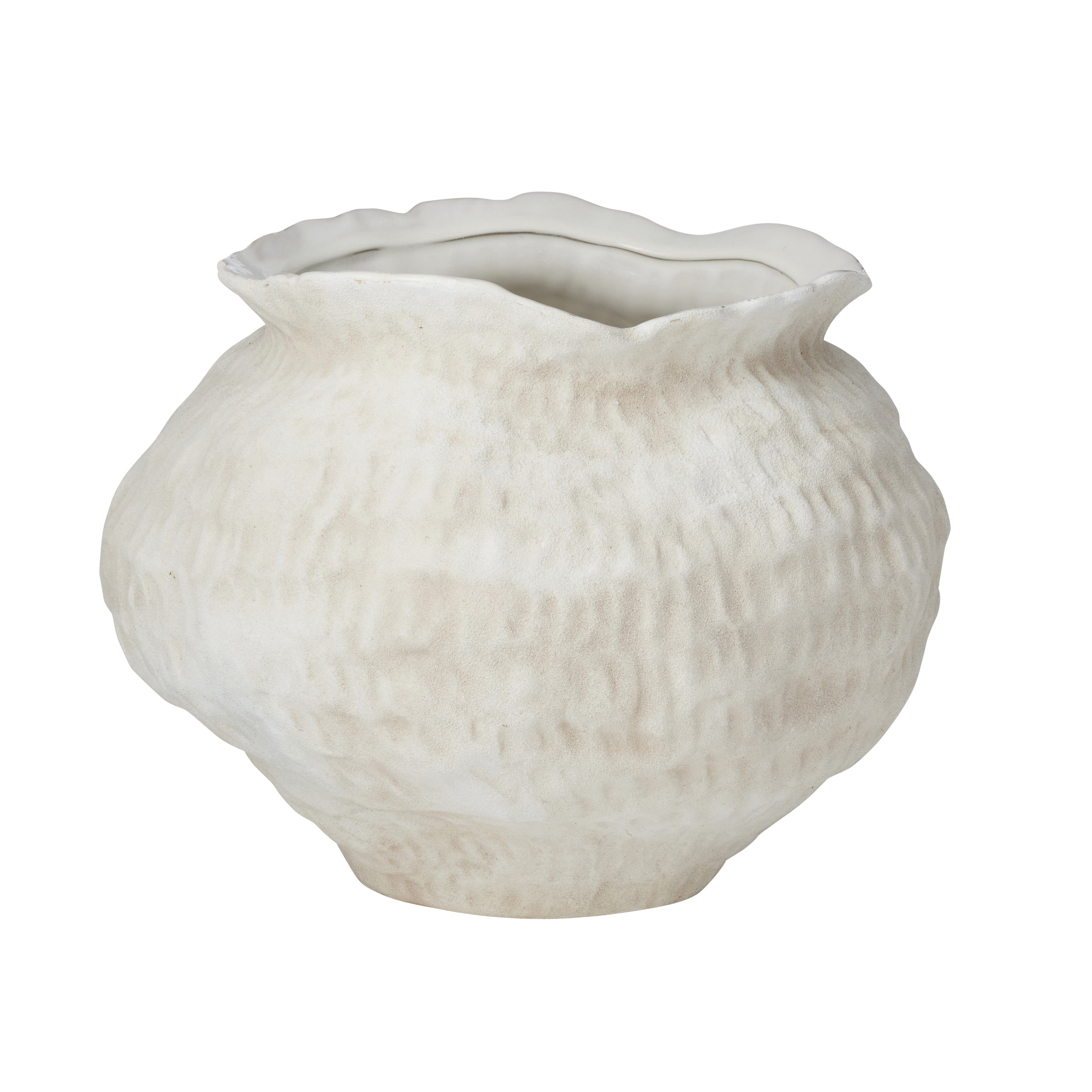 Herman Ceramic Pot 39.5x31cm Ivory-Pots, Planters & Vases-Coast To Coast Home-The Bay Room