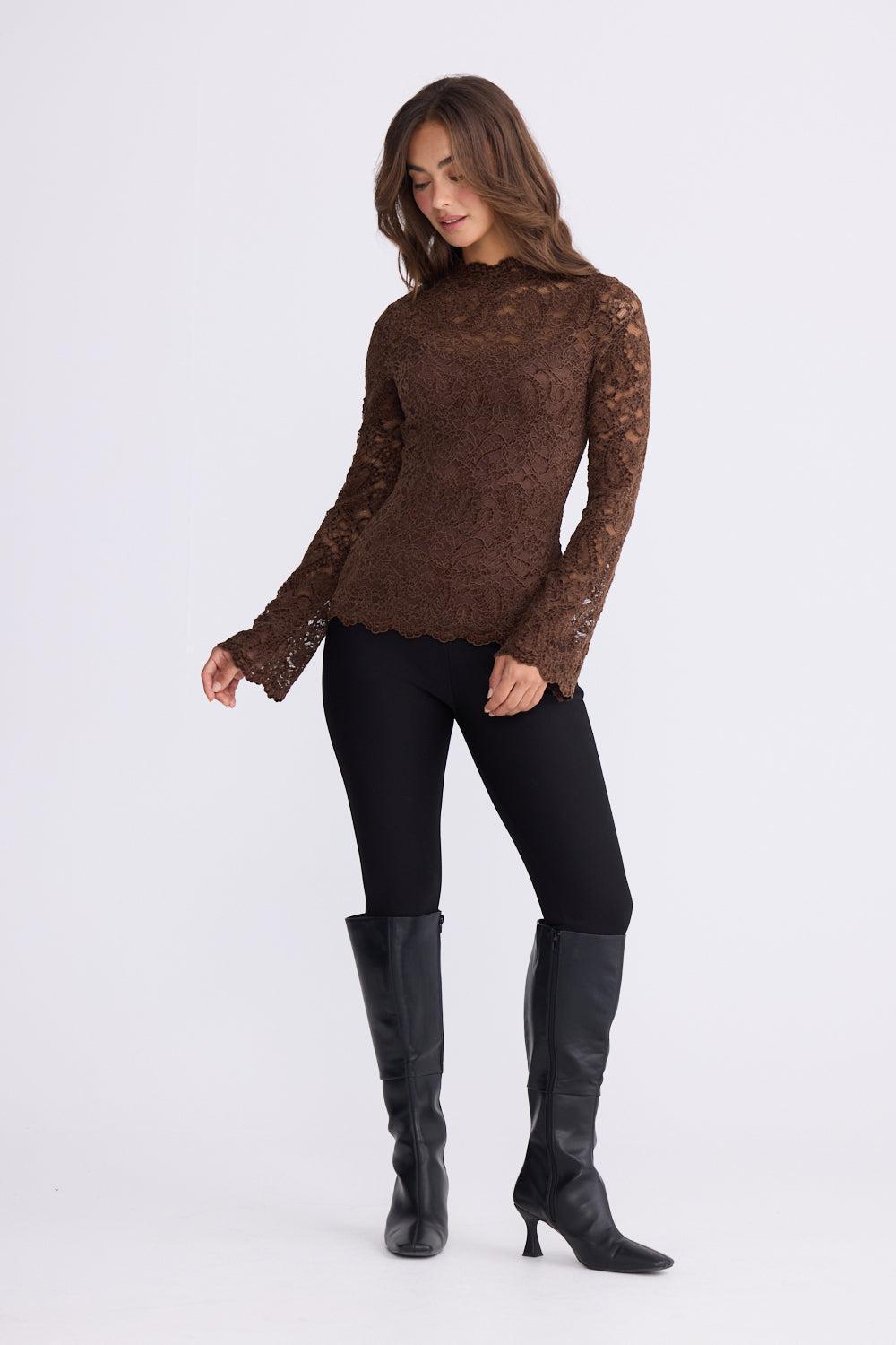 Hollis Top - Chocolate-Tops-Brave & True-The Bay Room
