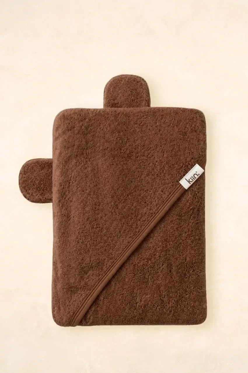 Hooded Towel - Chocolate-Nursery & Nurture-Kiin-The Bay Room