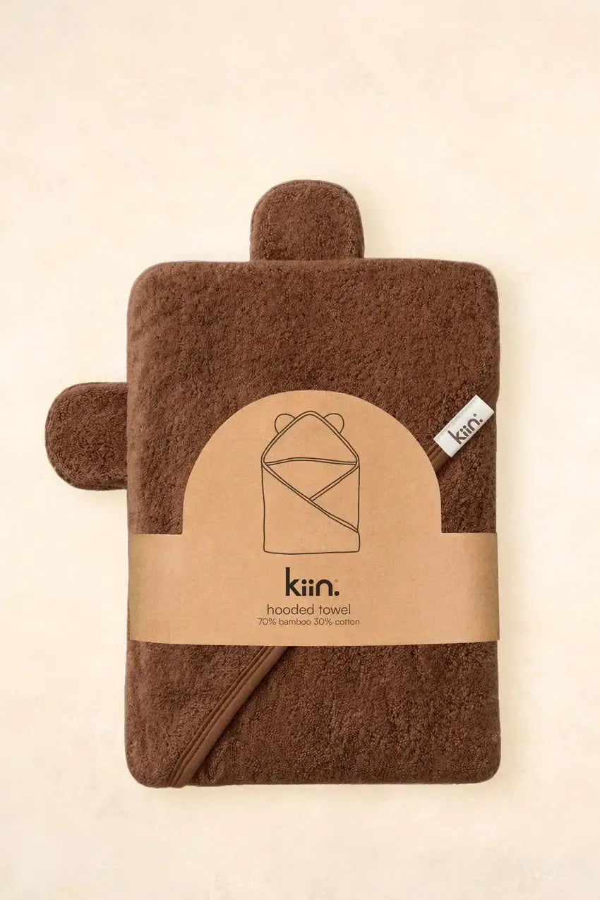 Hooded Towel - Chocolate-Nursery & Nurture-Kiin-The Bay Room