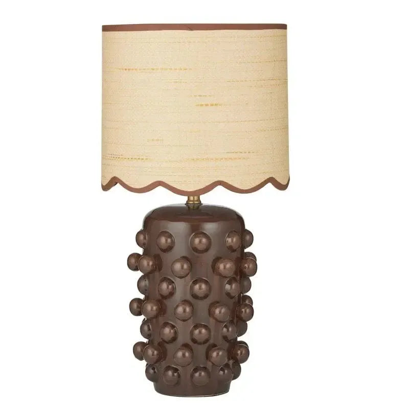 Hopper Ceramic Table Lamp 31x58cm Cocoa-Lighting-Coast To Coast Home-The Bay Room