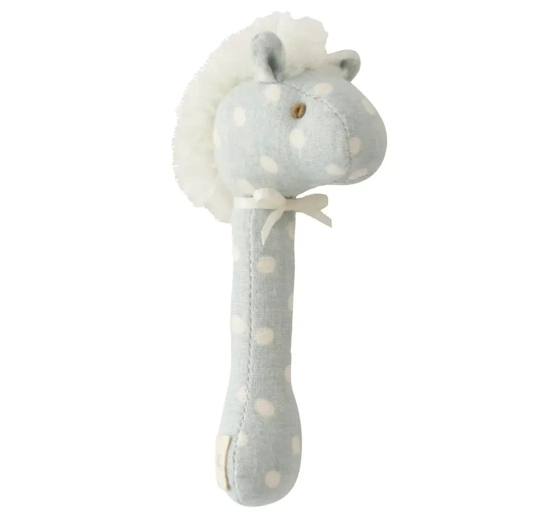 Horse Stick Rattle - Duck Egg Blue-Toys-Alimrose-The Bay Room
