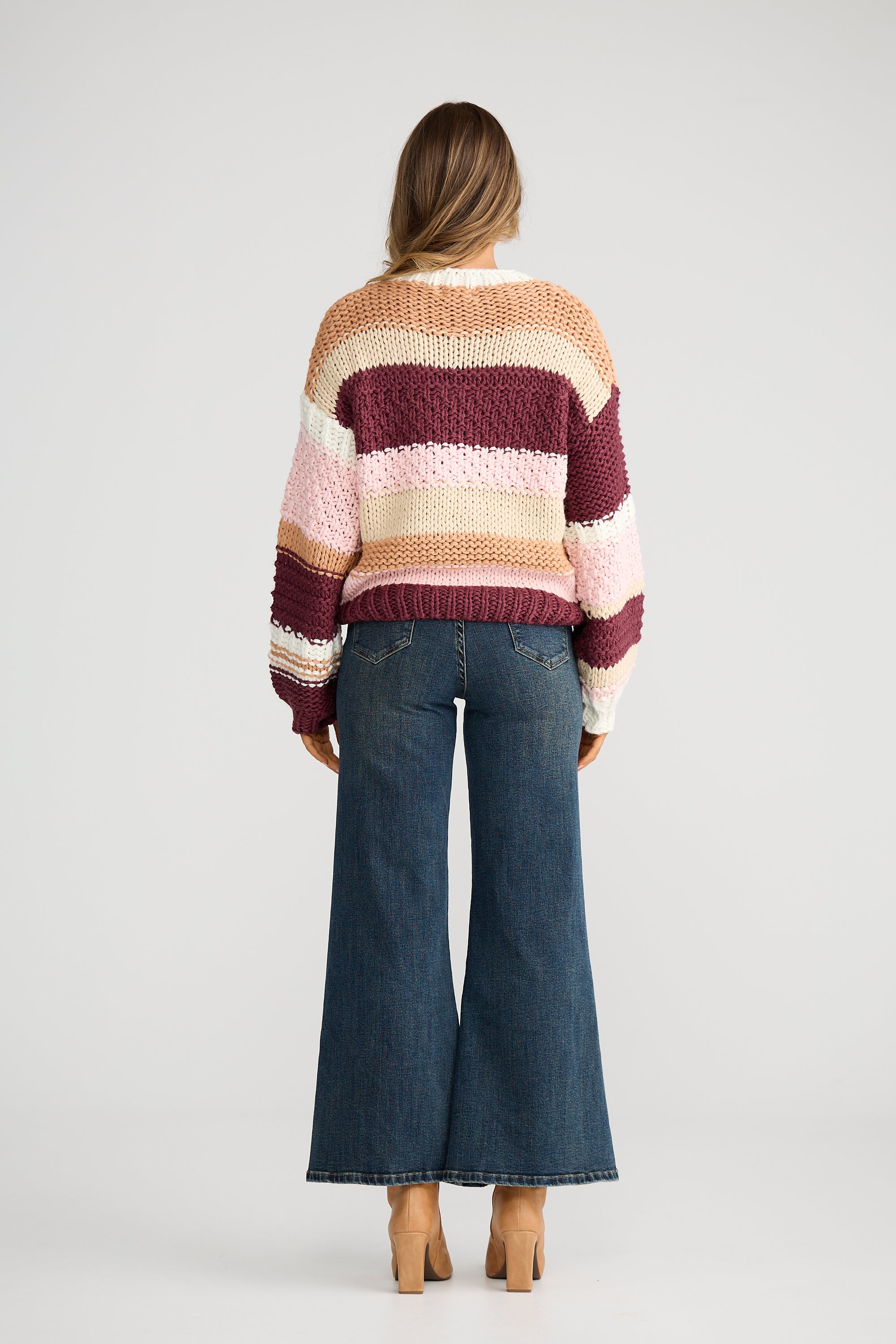 Hudson Knit - Berry Multi-Knitwear & Jumpers-Talisman-The Bay Room