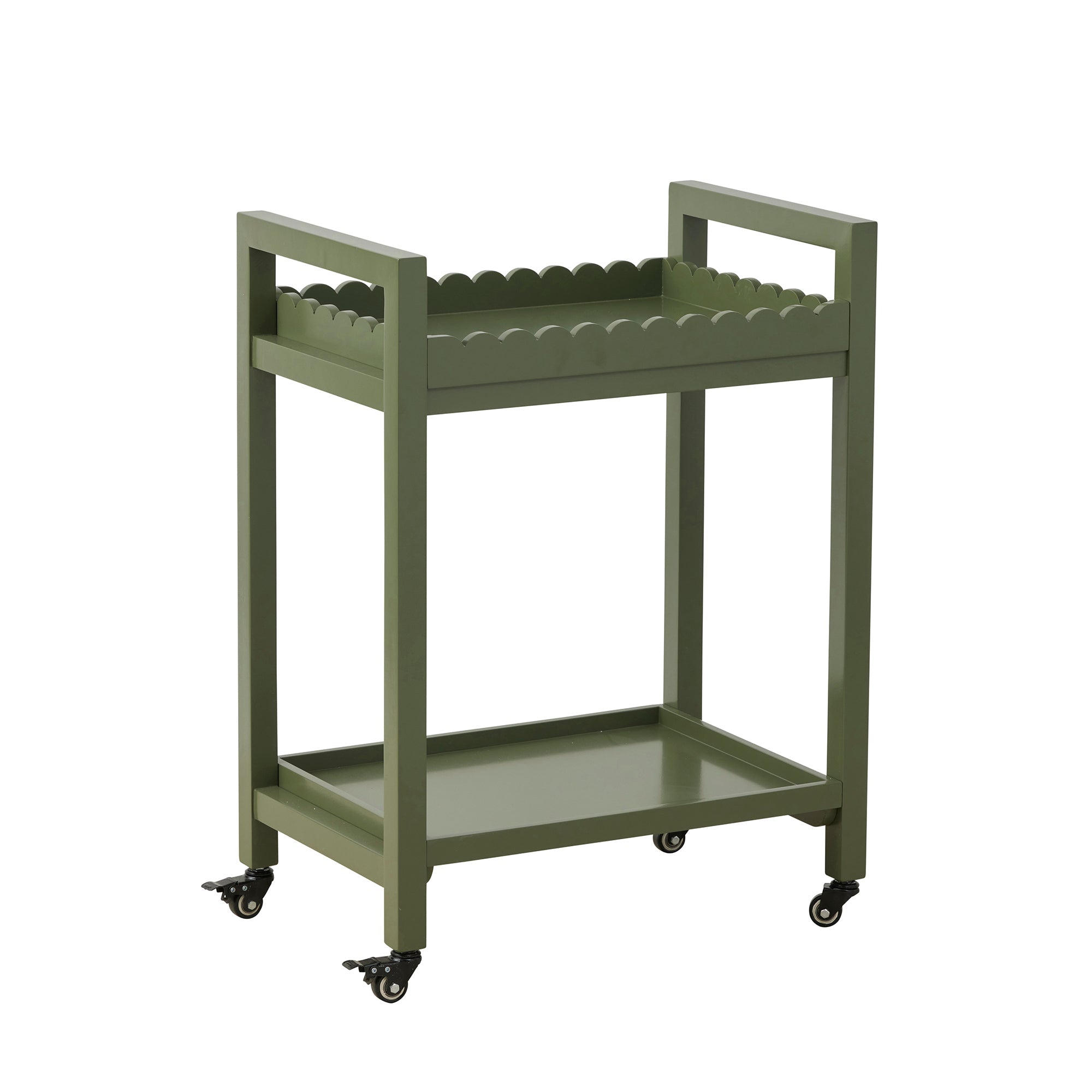 Hudson Wood Bar Cart 61x40x82.5cm Olive-Dining & Entertaining-Coast To Coast Home-The Bay Room