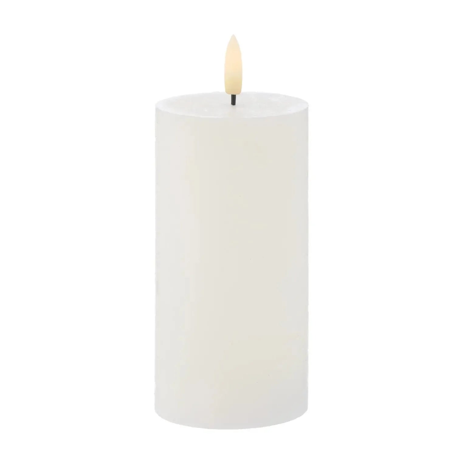 Hughe LED Flickering Candle 15cm White-Candles & Fragrances-Amalfi-The Bay Room