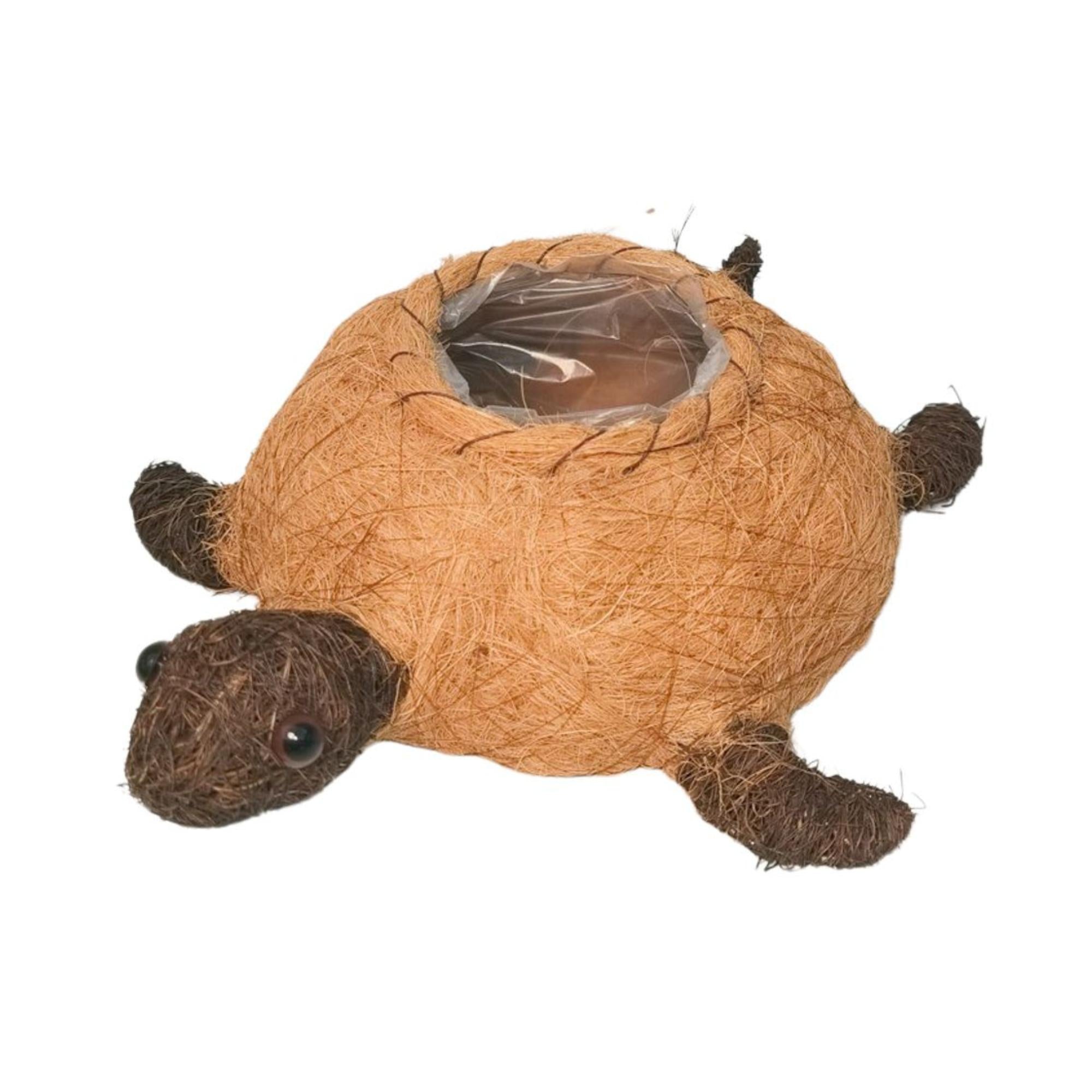 Husk Turtle Planter Brown 33cm-Pots, Planters & Vases-Urban Products-The Bay Room