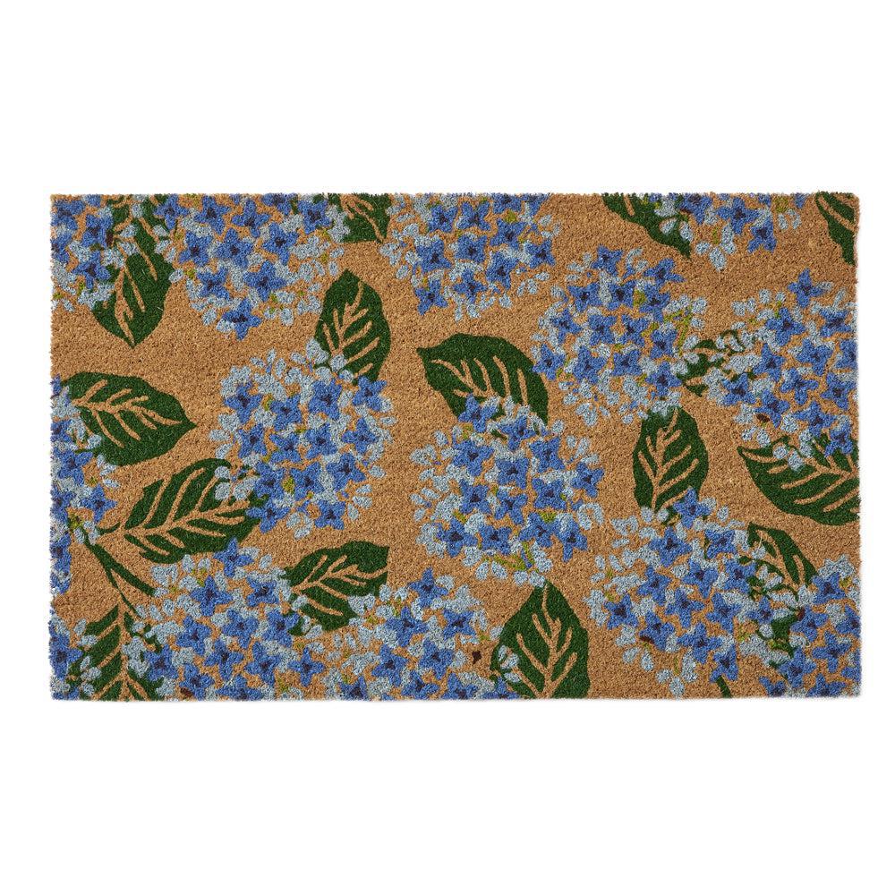 Hydrangea PVC Back Coir Mat 50x80cm-Floor Rugs & Doormats-Coast To Coast Home-The Bay Room