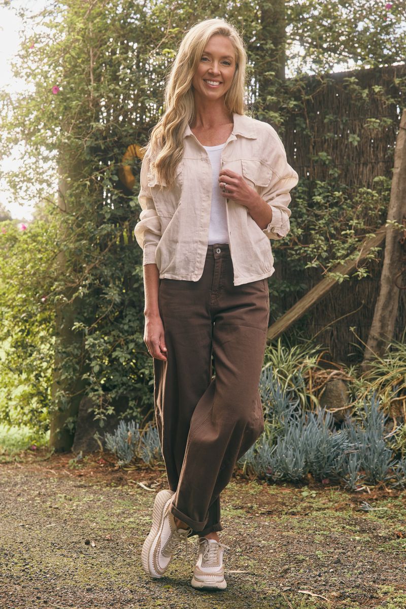 Idaho Barrel Jean - Mocha-Jeans-Italian Star-The Bay Room