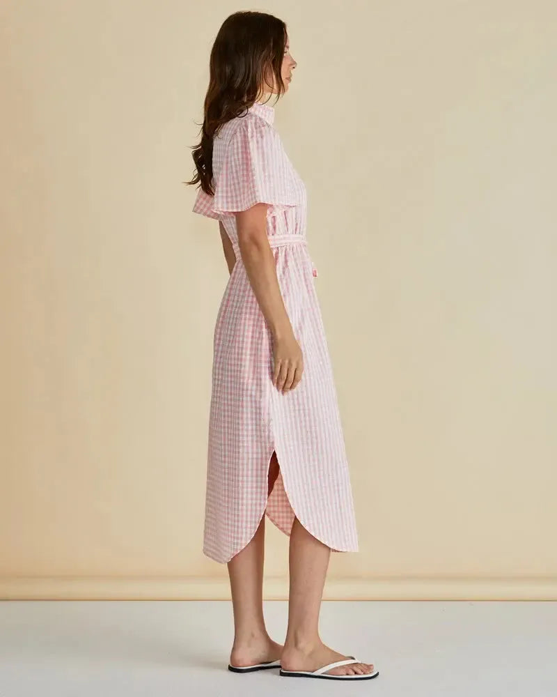 Immie Dress - Pink Gingham-Dresses-Betty Basics-The Bay Room