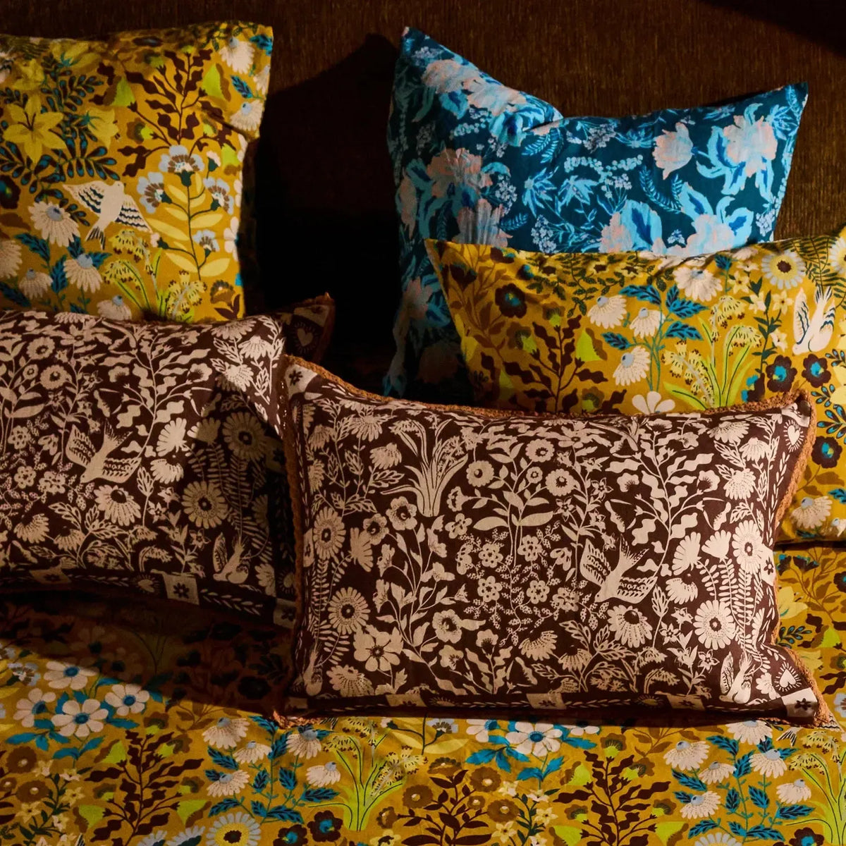 Indiana Linen Pillowcase Set - Umber-Soft Furnishings-Sage & Clare-The Bay Room