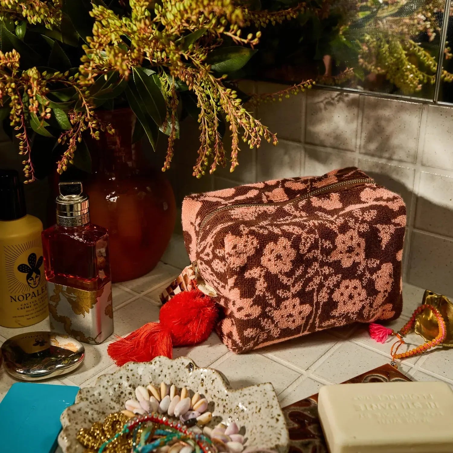 Indiana Terry Pouch - Carnelian-Beauty & Well-Being-Sage & Clare-The Bay Room