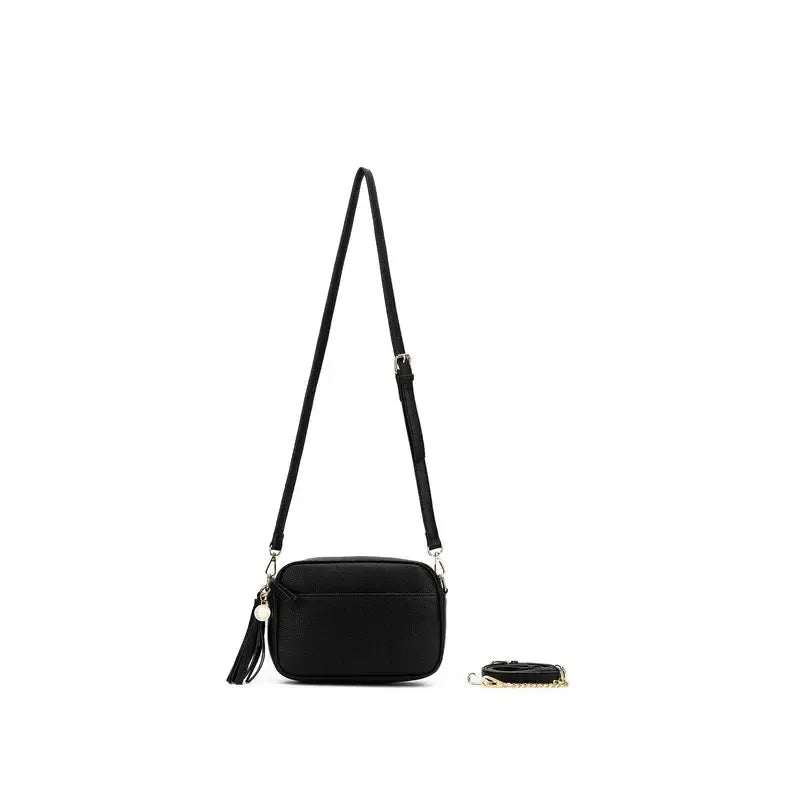 Indie Black Crossbody Bag-Bags & Clutches-Black Caviar Designs-The Bay Room