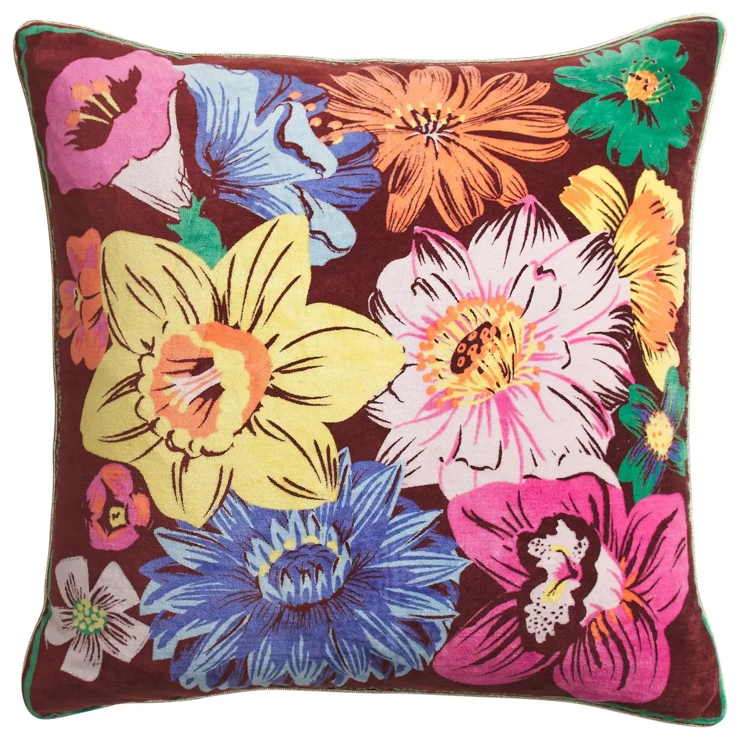 Ines Velvet Cushion - Burnt Sienna-Soft Furnishings-Sage & Clare-The Bay Room