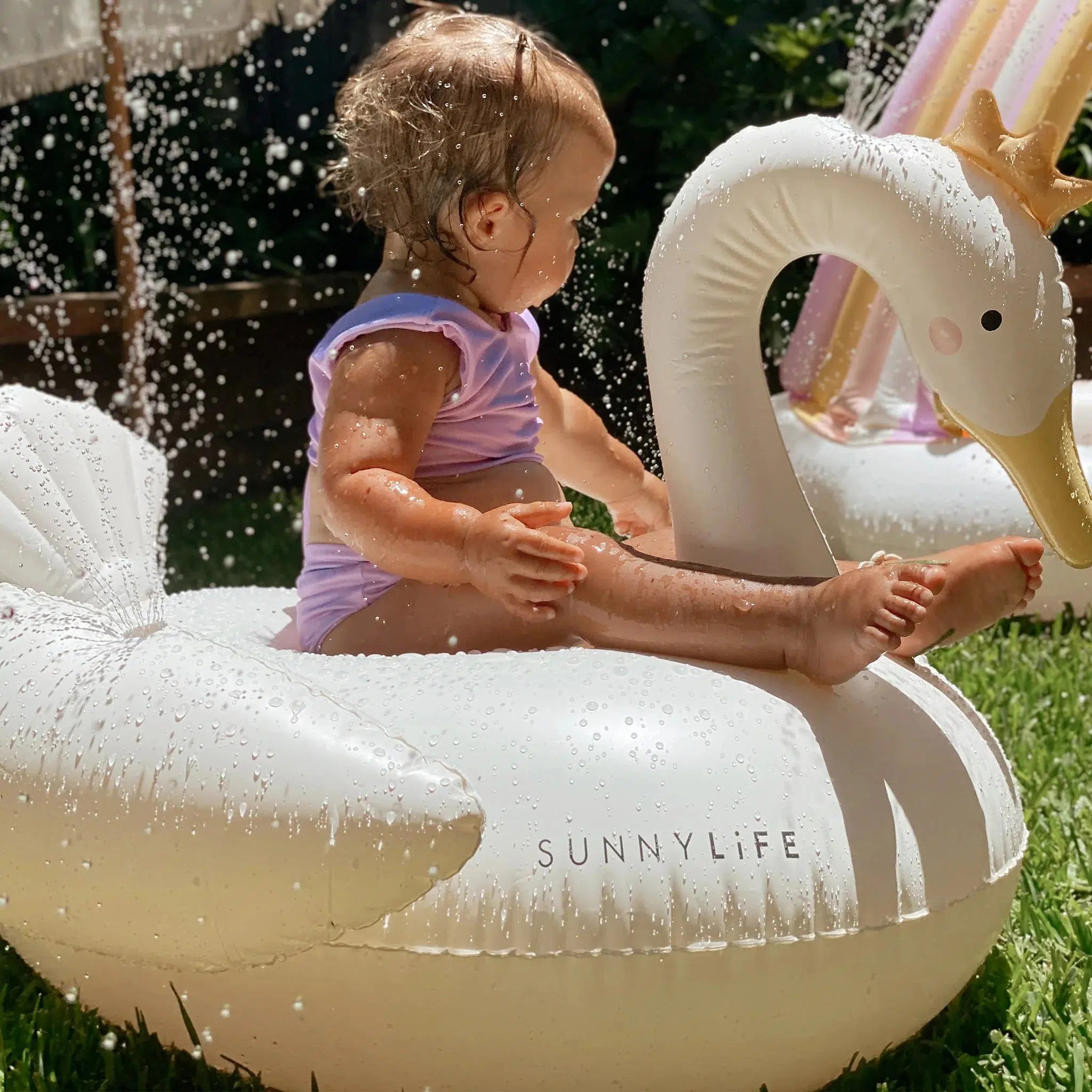 Inflatable Sprinkler Princess Swan Multi-Travel & Outdoors-Sunny Life-The Bay Room