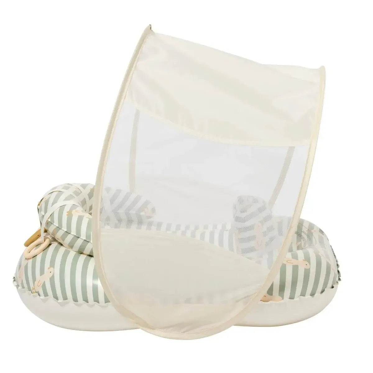 Interactive Baby Float Duck Sage Stripe-Travel & Outdoors-Sunny Life-The Bay Room