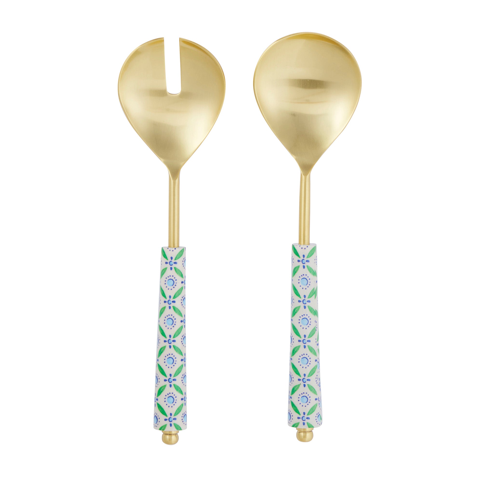 Iris Set/2 Stainless Steel Salad Servers 28cm-Dining & Entertaining-Coast To Coast Home-The Bay Room