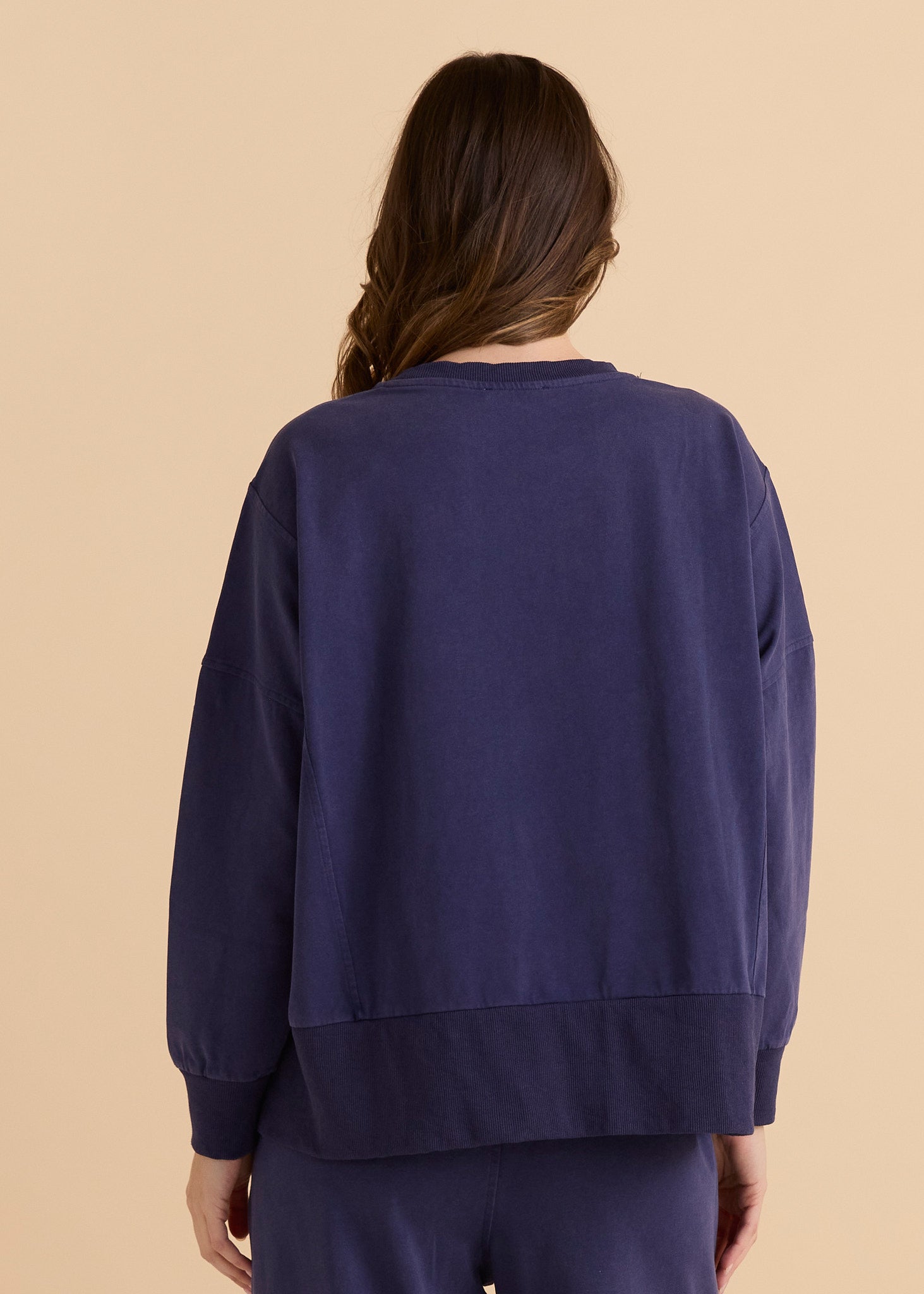 Iris Sweatshirt - Navy-Knitwear & Jumpers-Betty Basics-The Bay Room