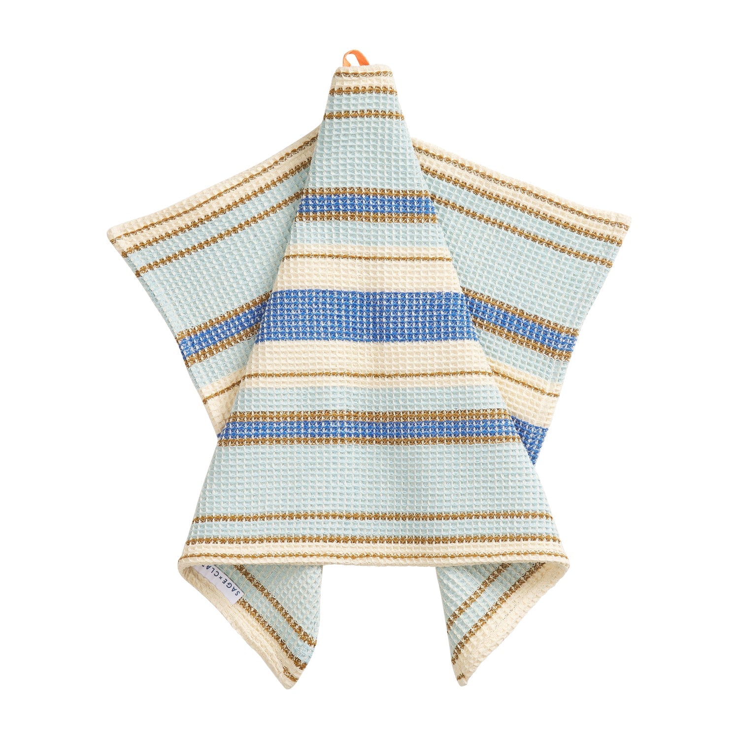 Ishani Stripe Tea Towel - Sky-Soft Furnishings-Sage & Clare-The Bay Room