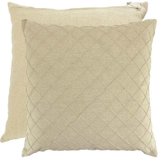 Izzard Linen Cushion 50x50cm Beige-Soft Furnishings-NF-The Bay Room