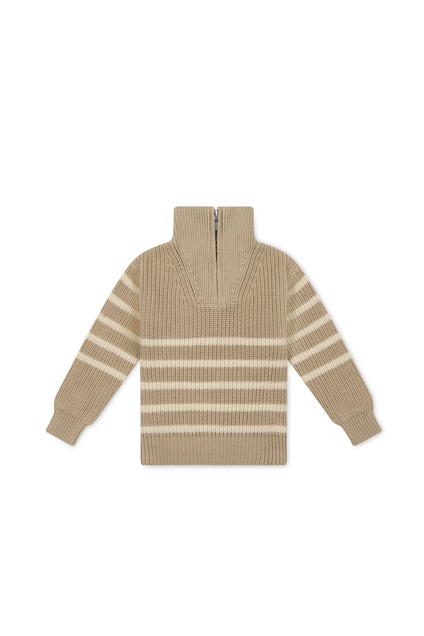 Jack Zip Jumper - Lenny Stripe Fawn-Clothing & Accessories-Jamie Kay-The Bay Room