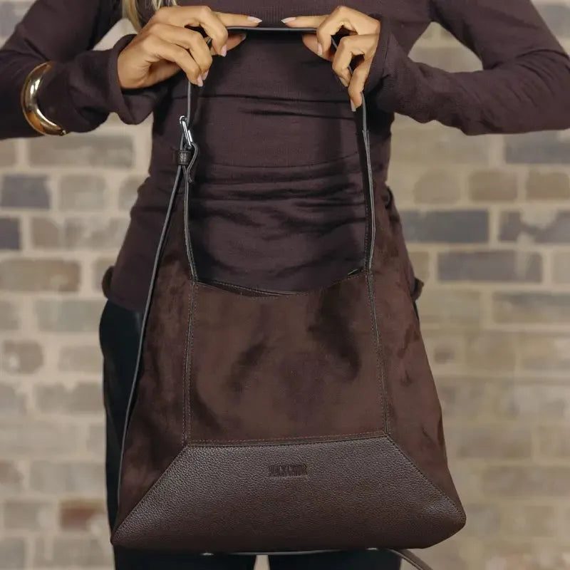 Jacqueline Cocoa 3 Piece Handbag-Bags & Clutches-Black Caviar Designs-The Bay Room