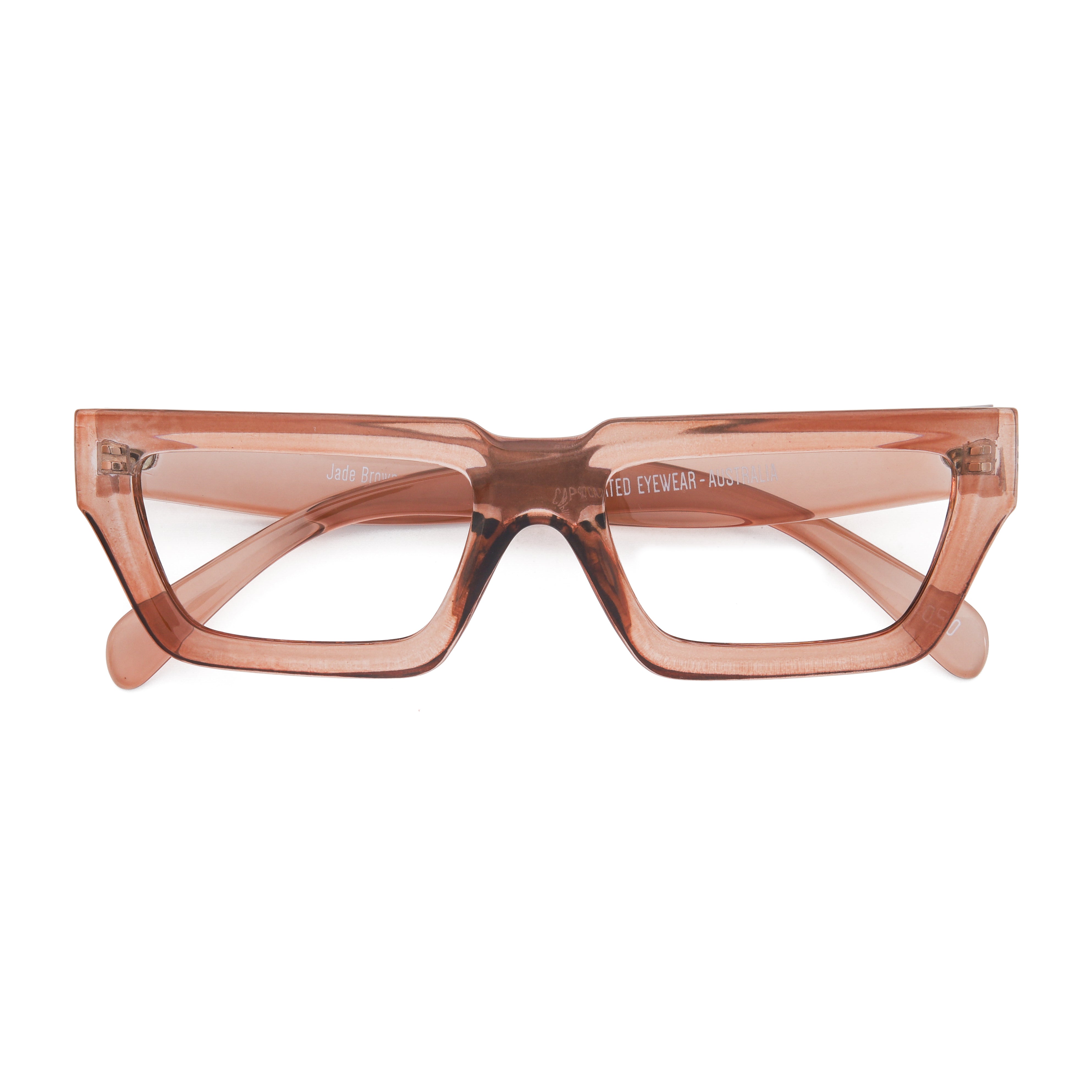 Jade Anti-Blue Reading Glasses - Brown-Headwear & Sunglasses-Captivated Soul-The Bay Room