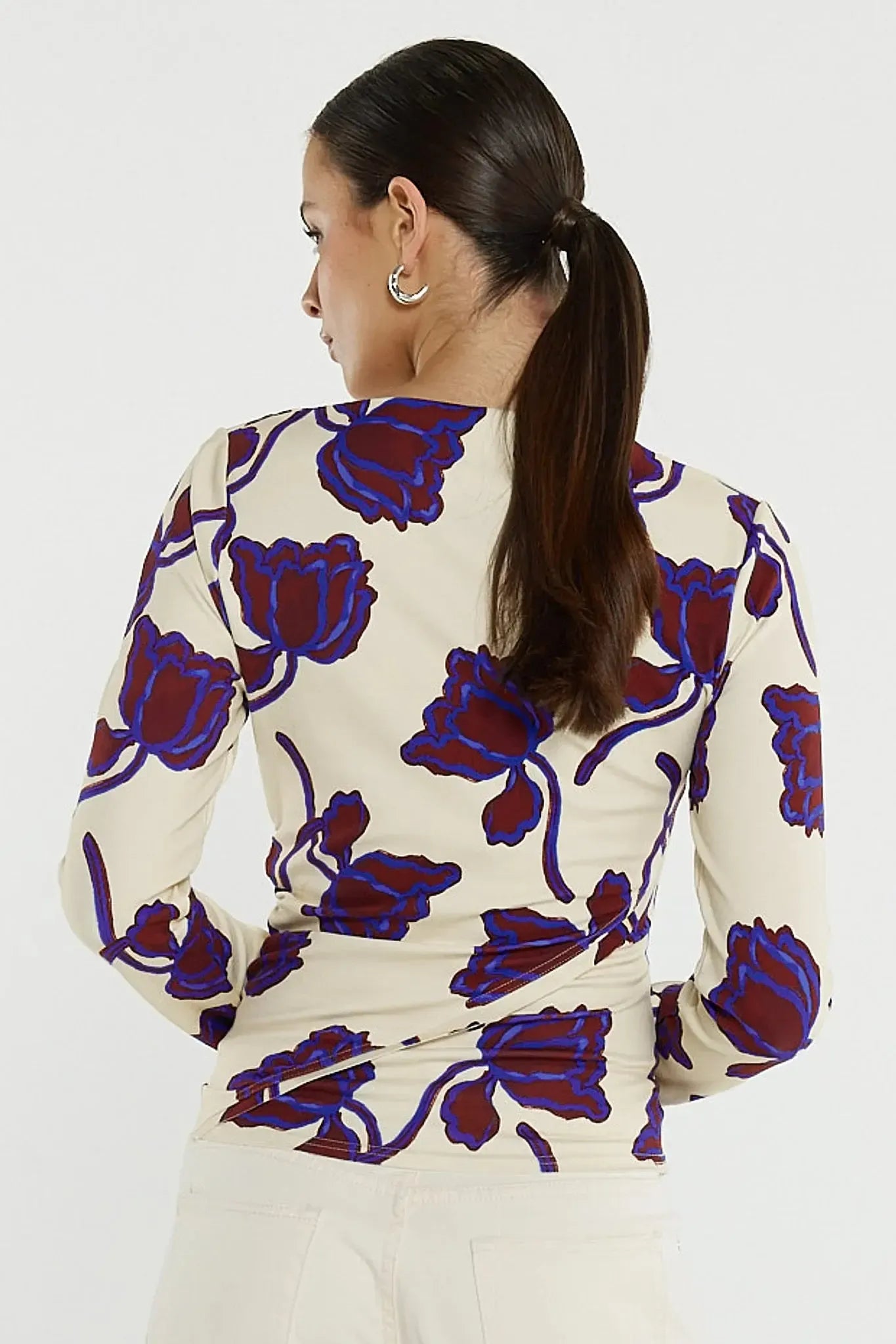 Jade Seamed Jersey Top - Winter Poppy-Tops-SASS-The Bay Room