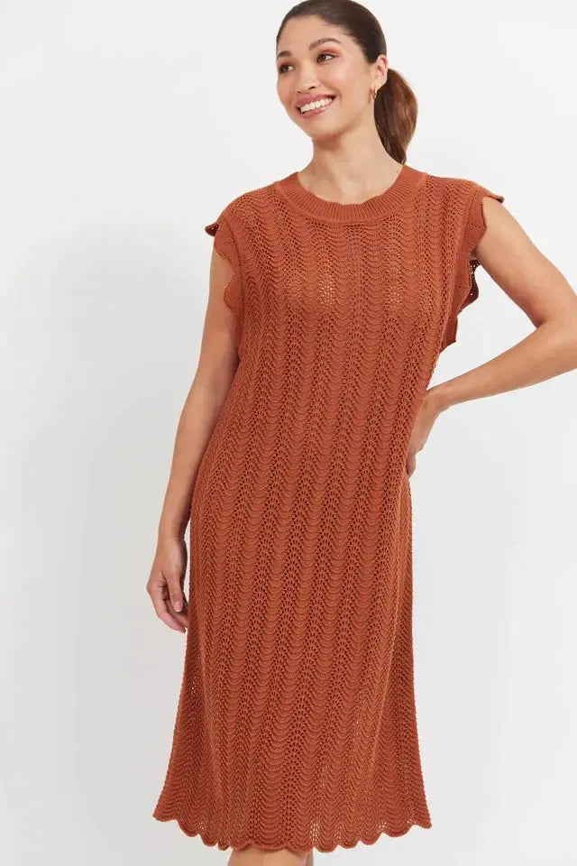 Jamaica Knit Dress - Tan-Dresses-Haven-The Bay Room