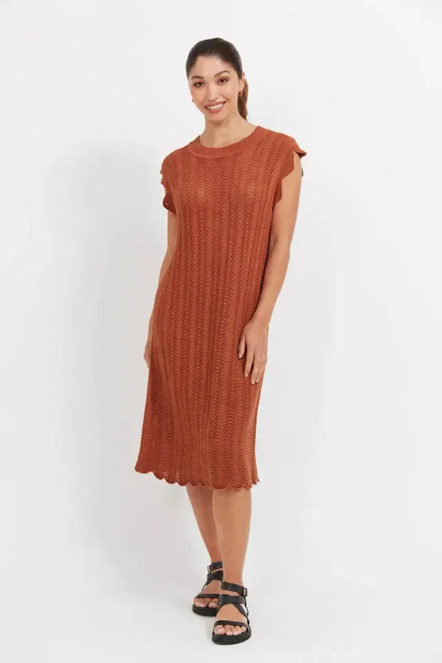 Jamaica Knit Dress - Tan-Dresses-Haven-The Bay Room