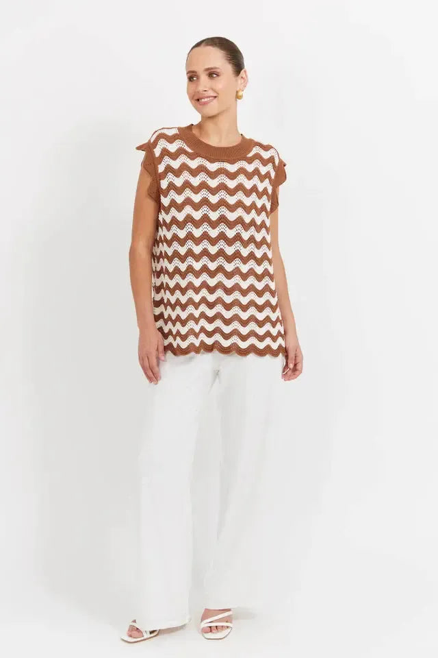 Jamaica Knit Top - Tan-Tops-Haven-The Bay Room