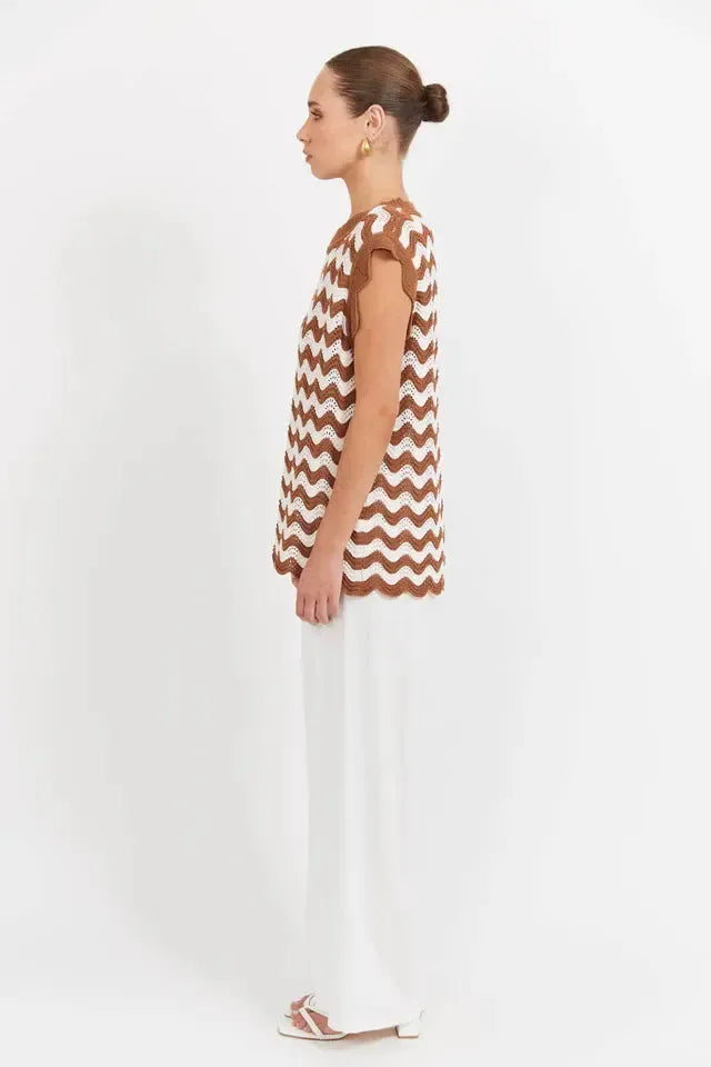 Jamaica Knit Top - Tan-Tops-Haven-The Bay Room