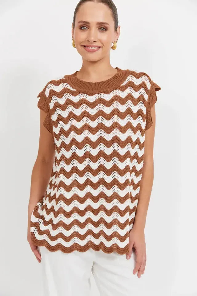 Jamaica Knit Top - Tan-Tops-Haven-The Bay Room