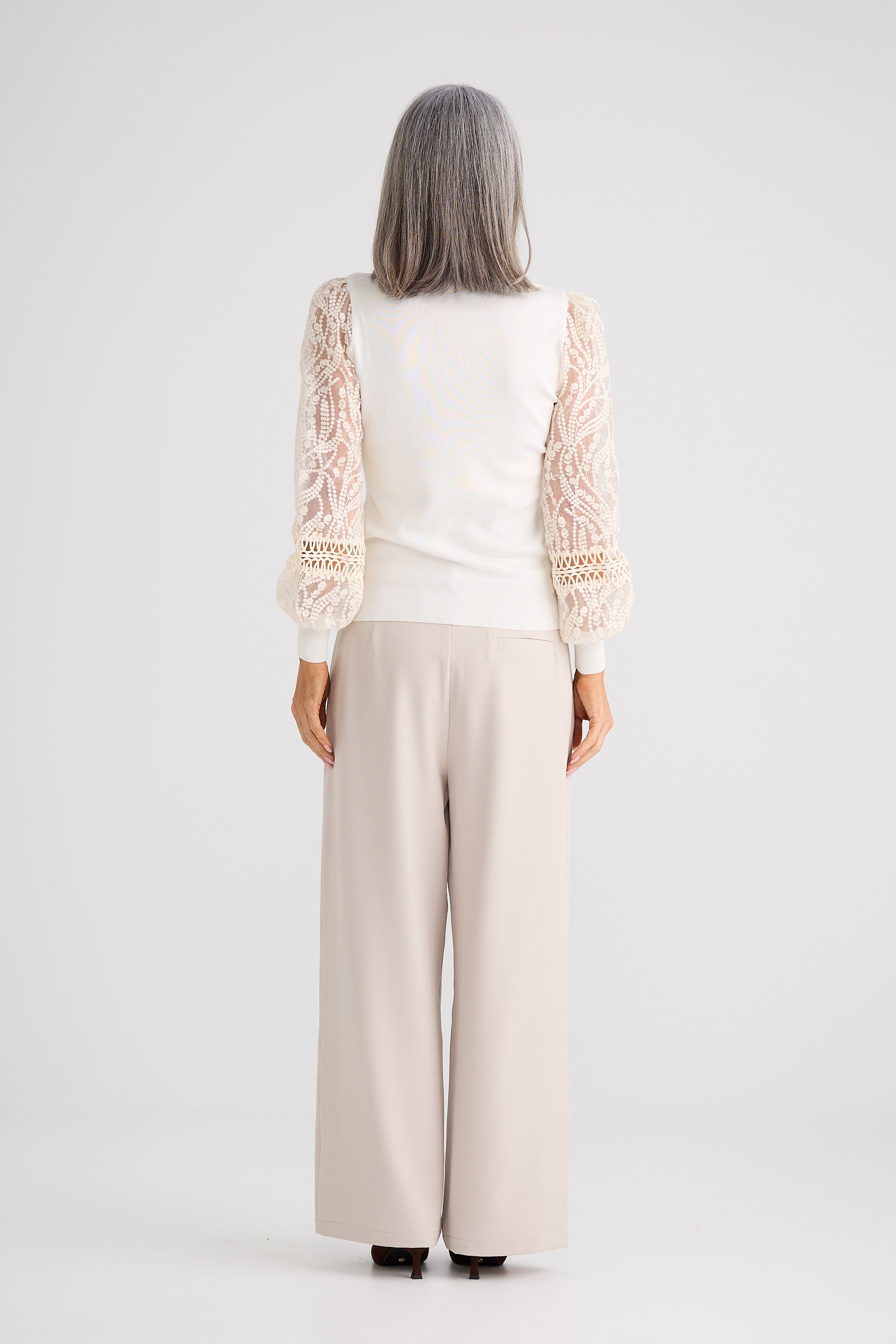 Janelle Knit Top - Off White-Tops-Brave & True-The Bay Room