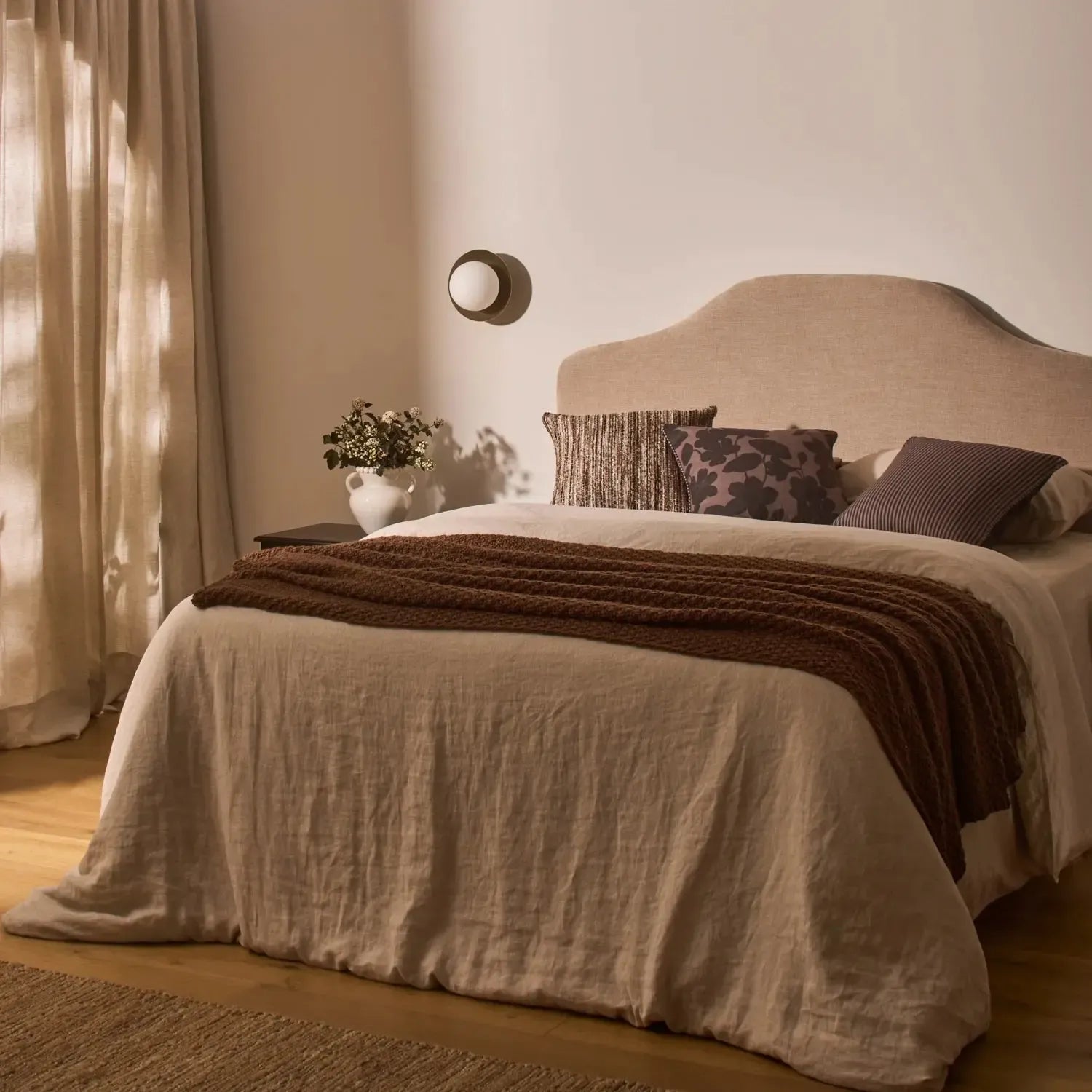 Jarah Chocolate Throw 140x175cm-Soft Furnishings-Madras Link-The Bay Room
