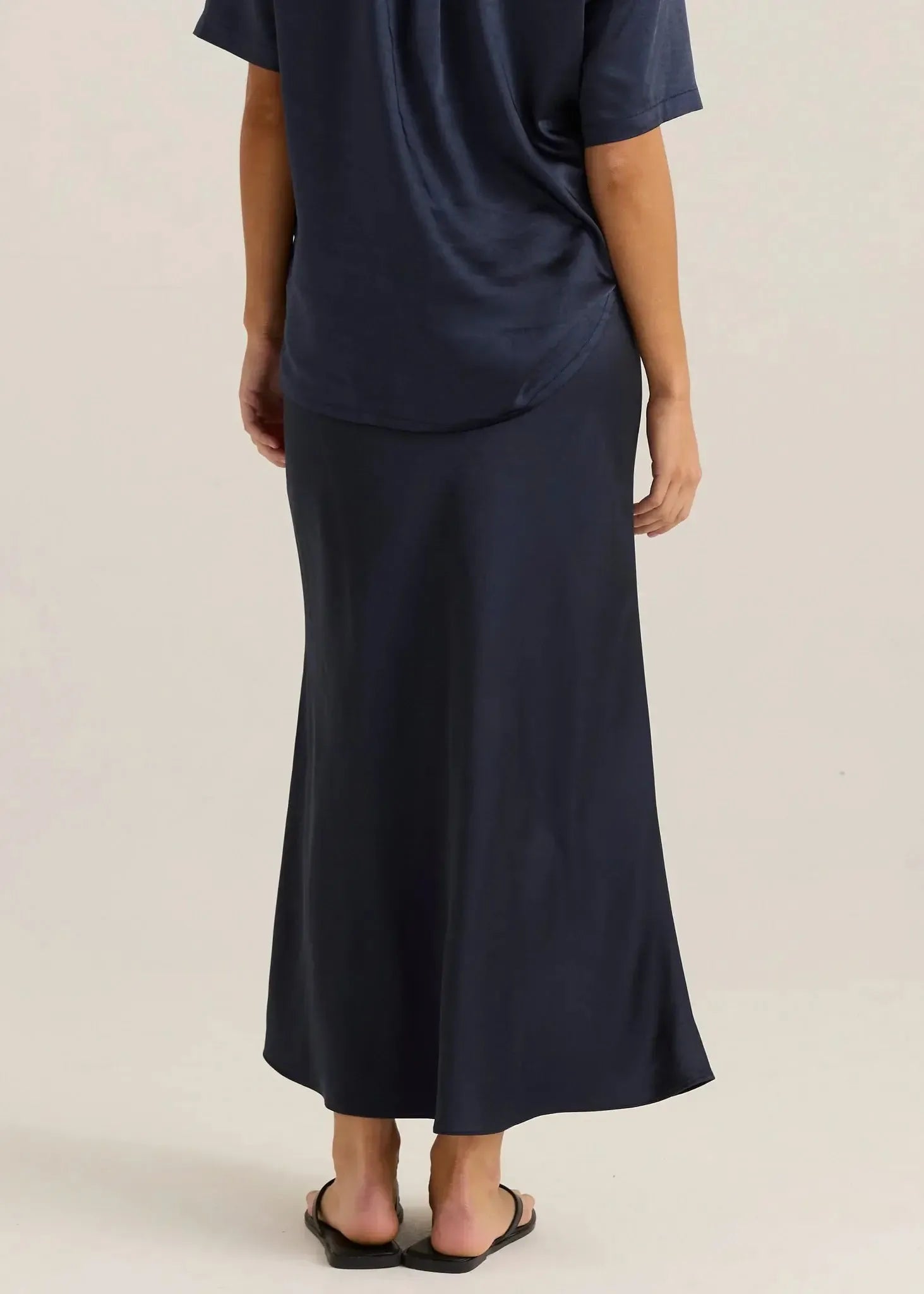 Jasper Slip Skirt - Navy-Skirts-SASS-The Bay Room