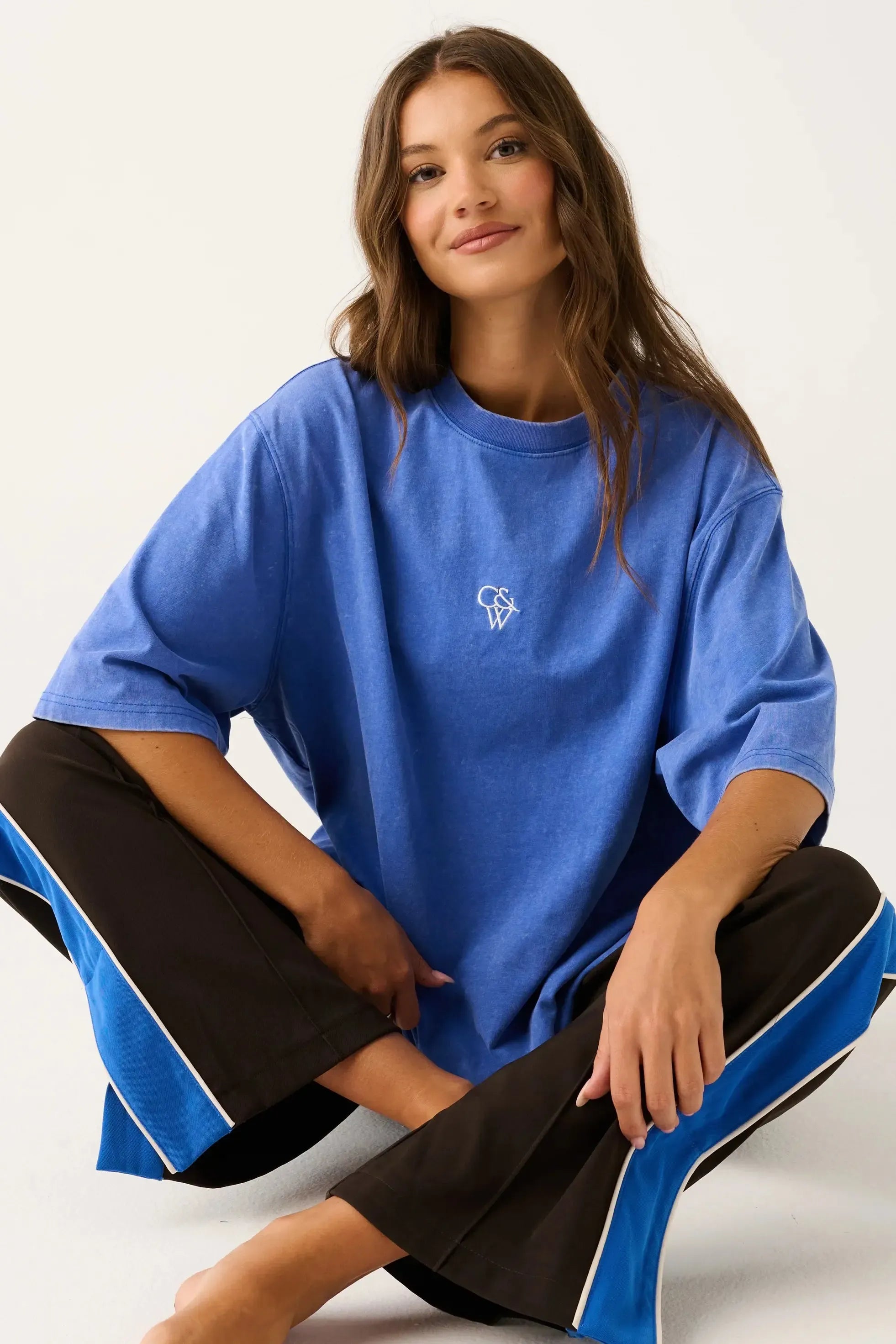 Jeana Tee - Cobalt-Tops-Cartel & Willow-The Bay Room